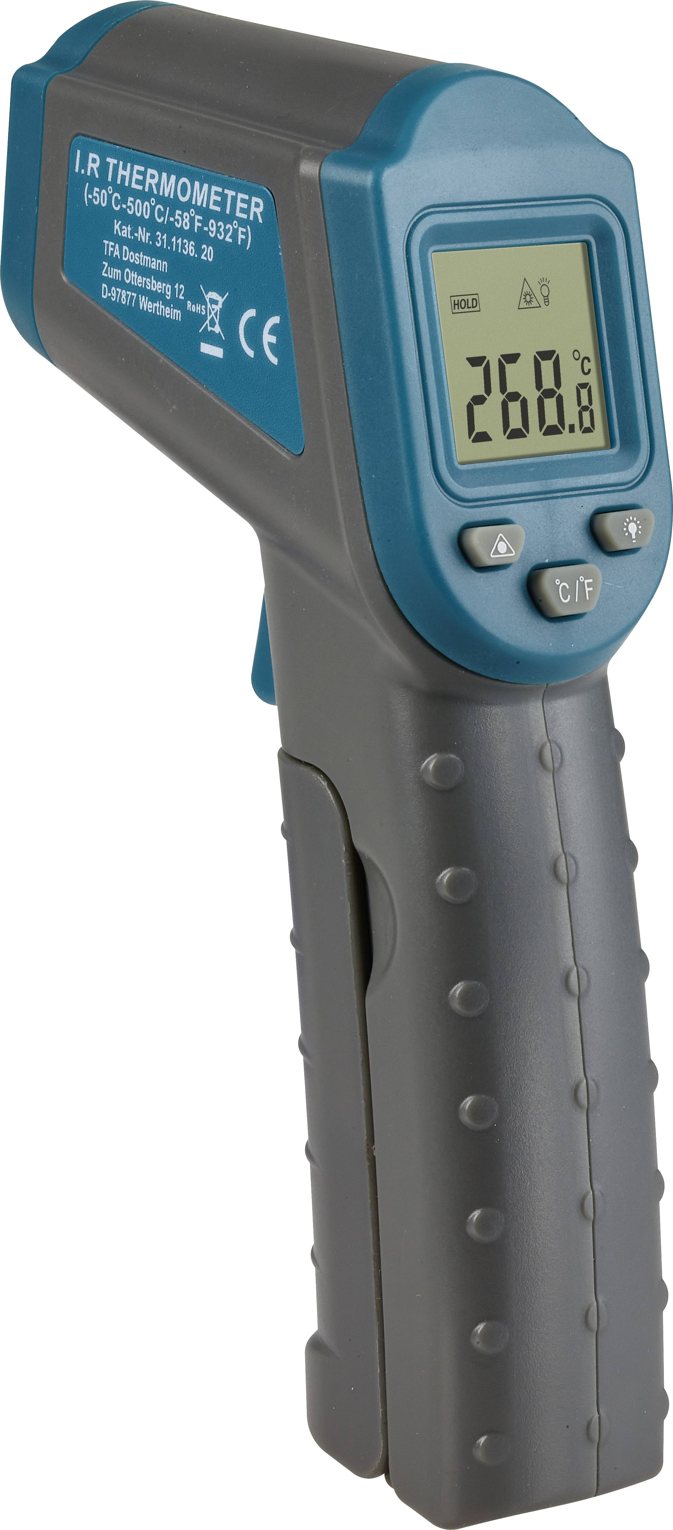 TFA Dostmann RAY Infrarot-Thermometer -50 - +500°C Berührungslose IR-Messung, HACCP-konform