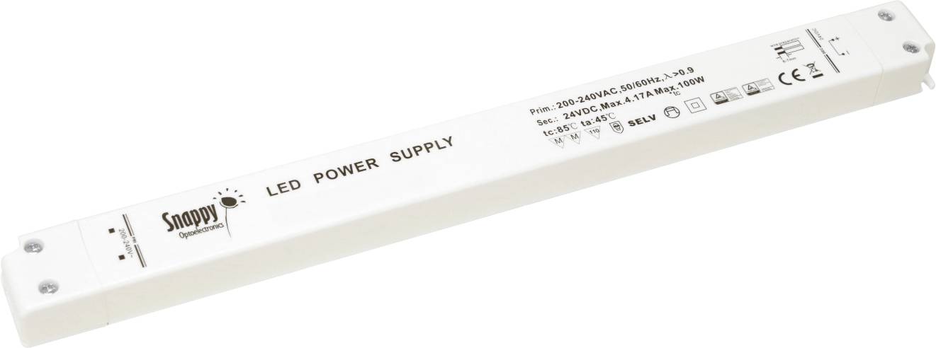 Dehner Elektronik SL100-24VF LED-Trafo, LED-Treiber Konstantspannung 100 W 4.17 A 24 V/DC Überlasts