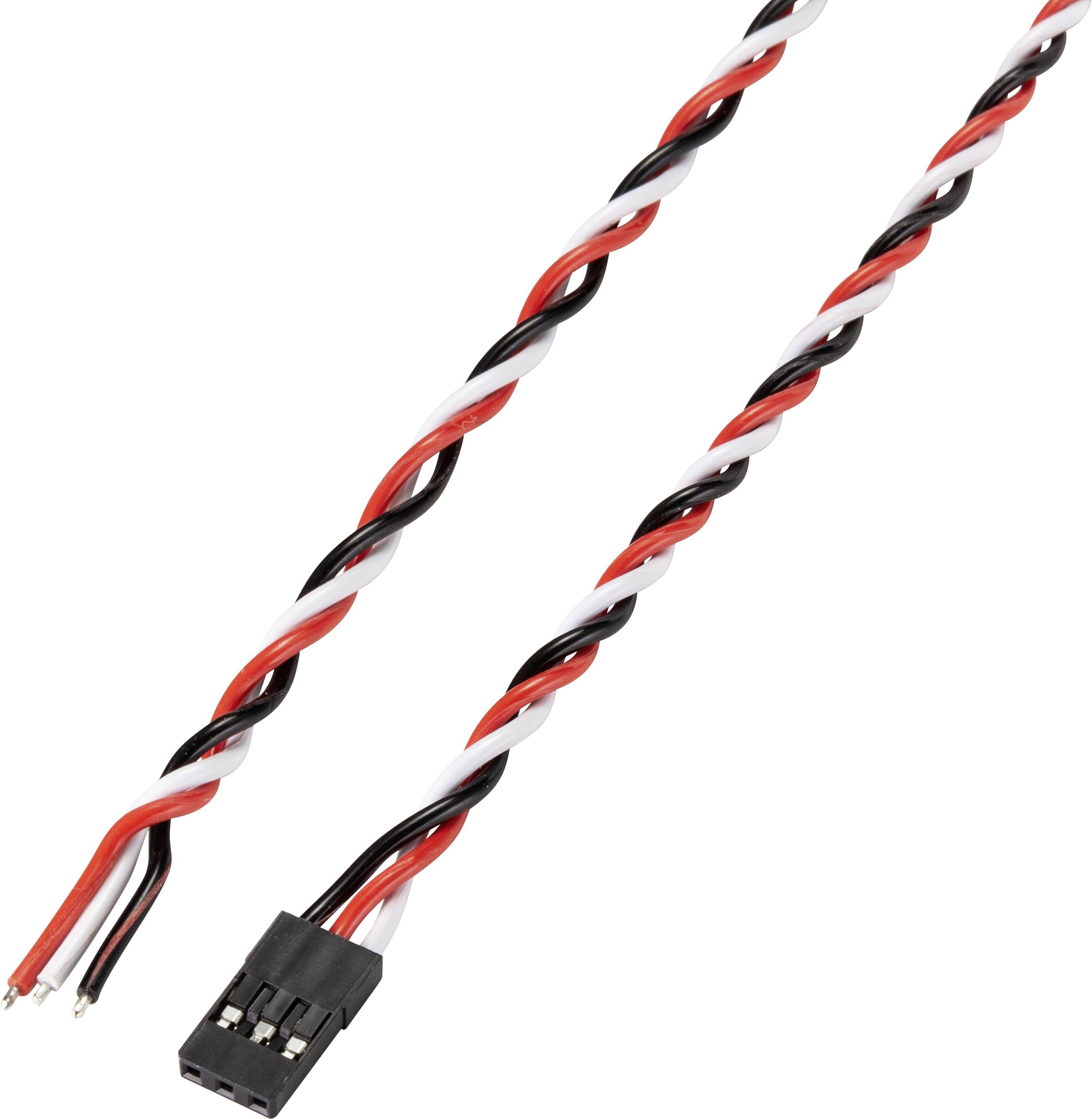 Reely Servo Steckerkabel [1x JR-Buchse - 1x offene Kabelenden] 30.00cm 0.35mm² verdrillt 10St.