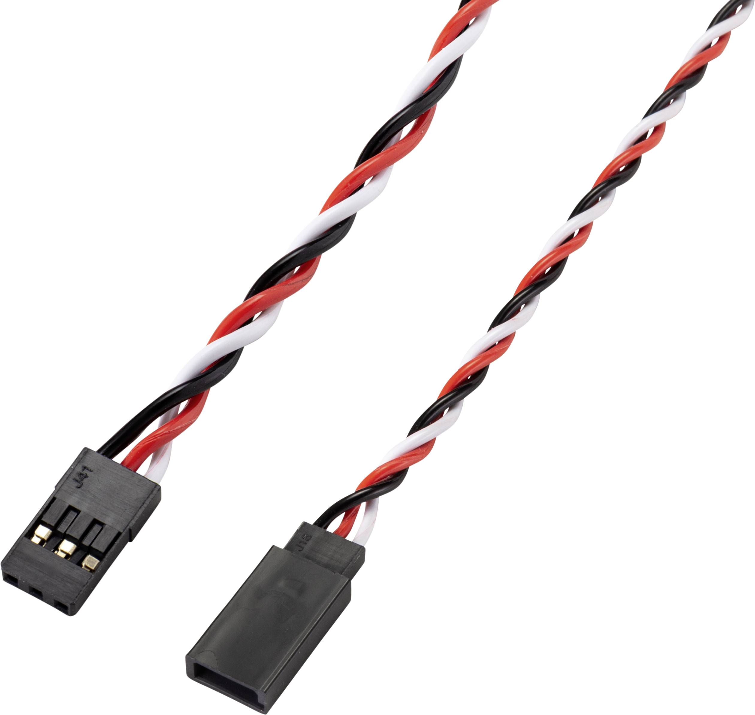Reely Servo Verlängerungskabel [1x JR-Buchse - 1x Futaba-Stecker] 25.00cm 0.35mm² verdrillt 10St.