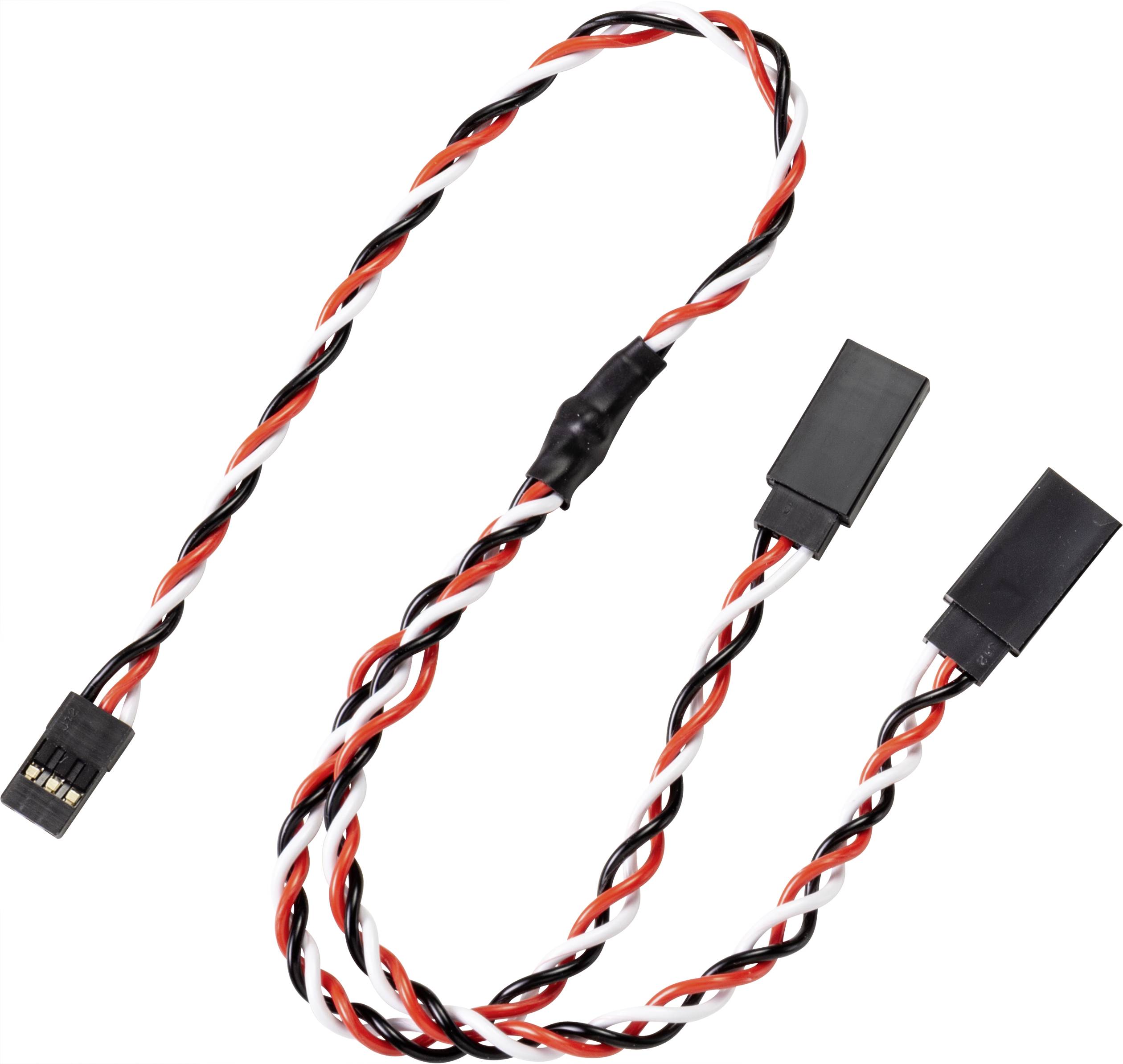 Reely Servo Y-Kabel [2x Futaba-Stecker - 1x JR-Buchse] 30.00cm 0.35mm²