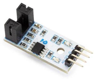 Infrarot-Lichtschranke Sensor-Modul mit vier Pins zur Arduino-Kompatibilität, verwendet zur Erkennung von Hindernissen und Bewegungen.