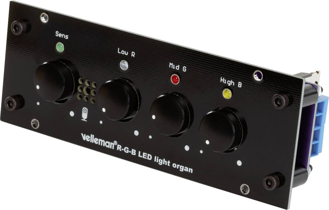 Whadda WSL209 RGB-LED-Lichtorgel Ausführung (Bausatz/Baustein): Bausatz 12 V, 24V