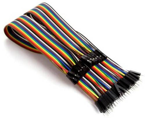 Whadda WPA428 Jumper-Kabel [40x Drahtbrücken-Stecker - 40x Drahtbrücken-Buchse] 15.00 cm Bunt