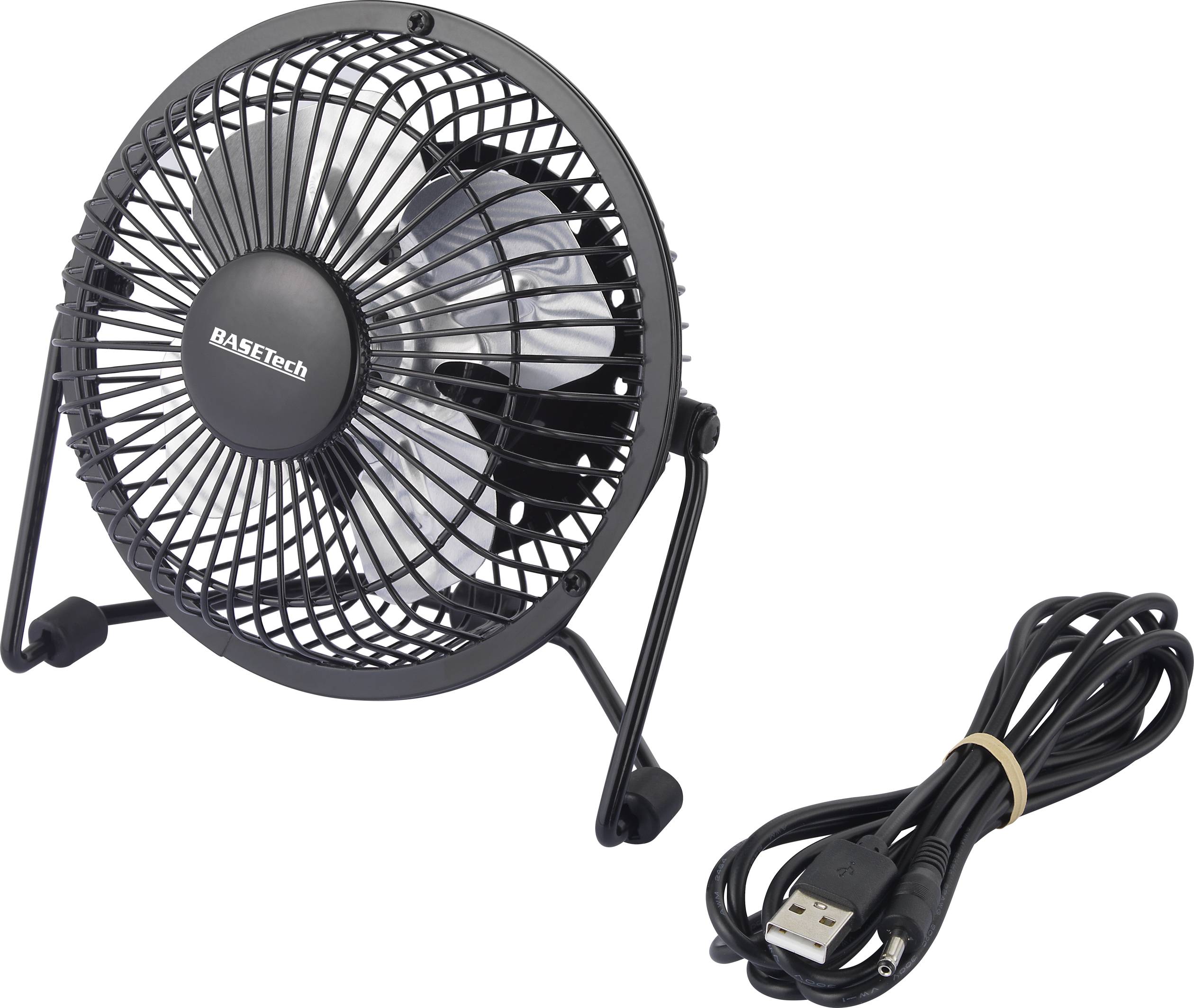 Basetech Tischventilator 2.5W (Ø x H) 145mm x 85mm Schwarz