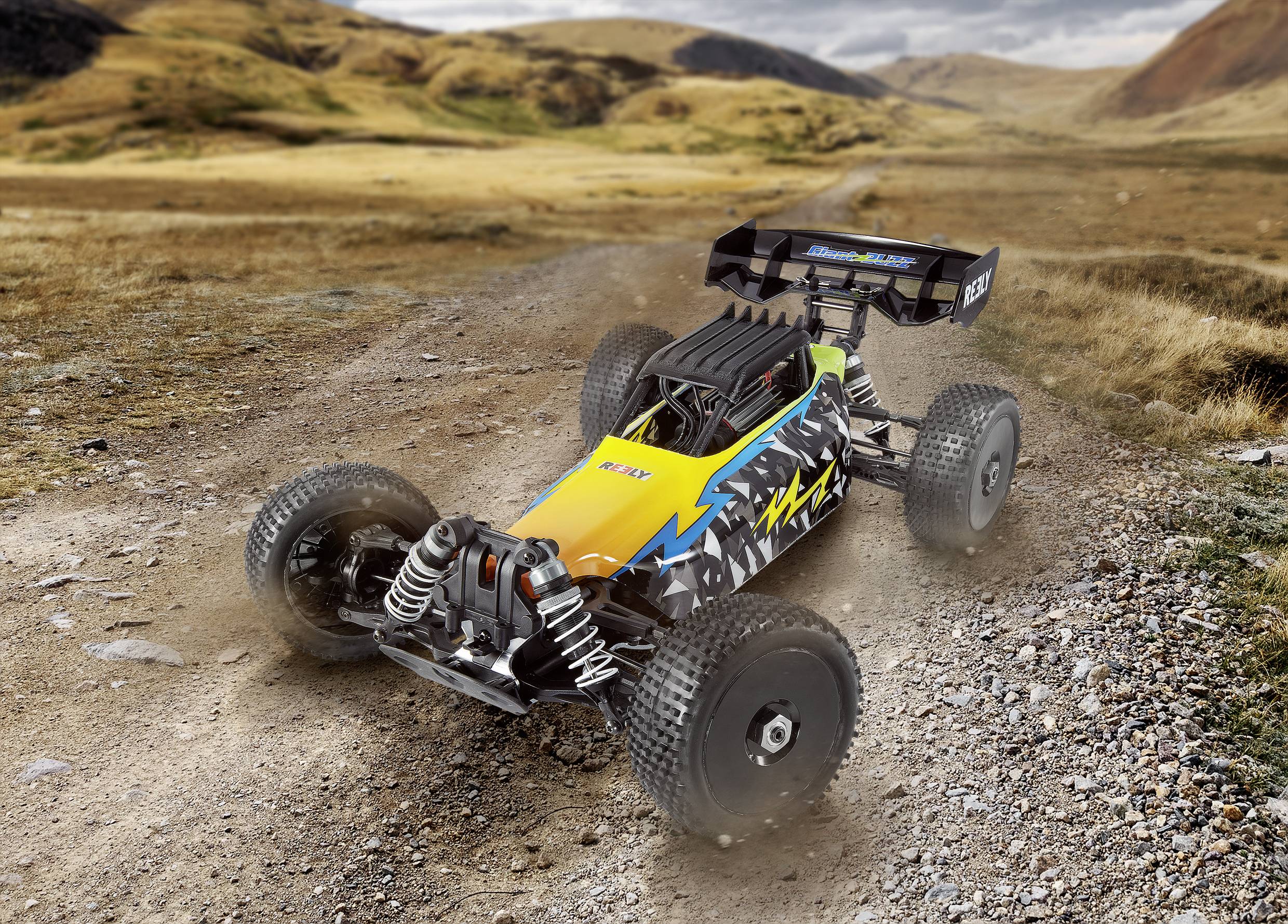 Reely Giant Buzz Brushless 1:8 RC Modellauto Elektro Buggy Allradantrieb (4WD) 100% RtR 2,4GHz inkl. Akku, Ladegerät und