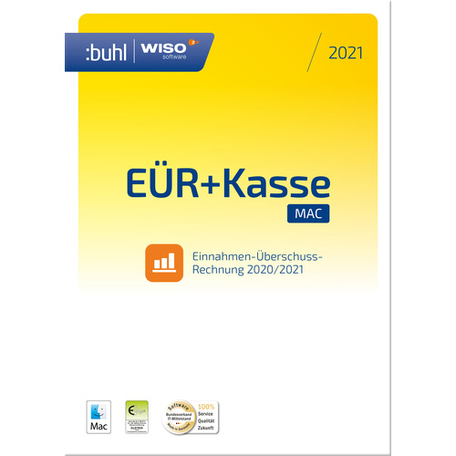 WISO eür+kasse:mac 2021 Jahreslizenz, 1 Lizenz Mac Finanz-Software