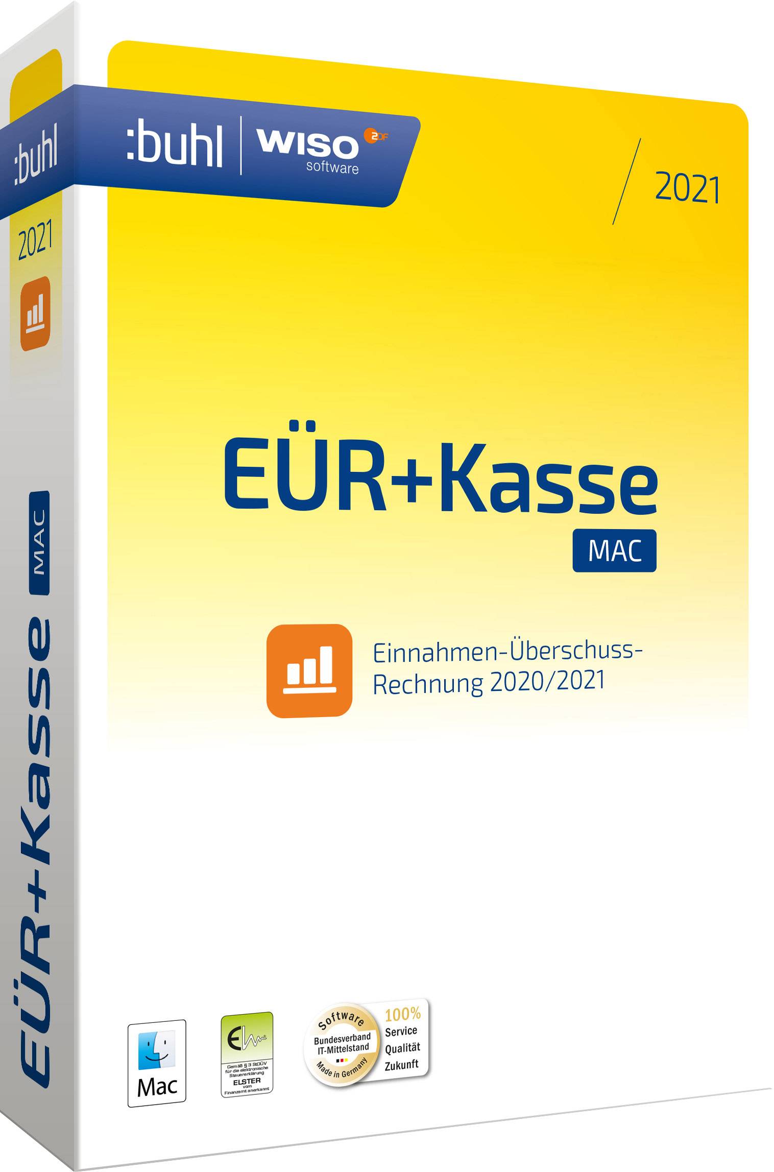 WISO eür+kasse:mac 2021 Jahreslizenz, 1 Lizenz Mac Finanz-Software