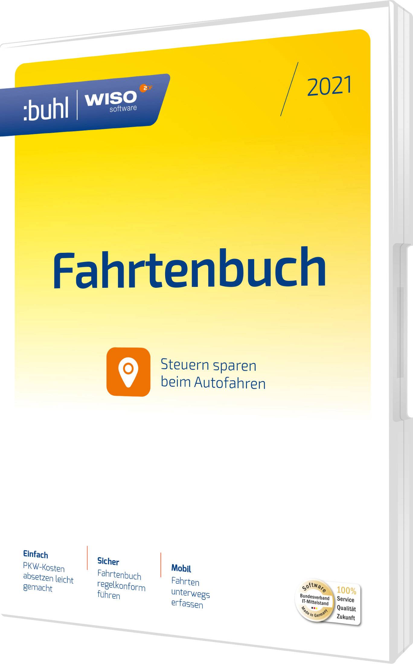 WISO Fahrtenbuch 2021 Jahreslizenz, 1 Lizenz Windows Finanz-Software