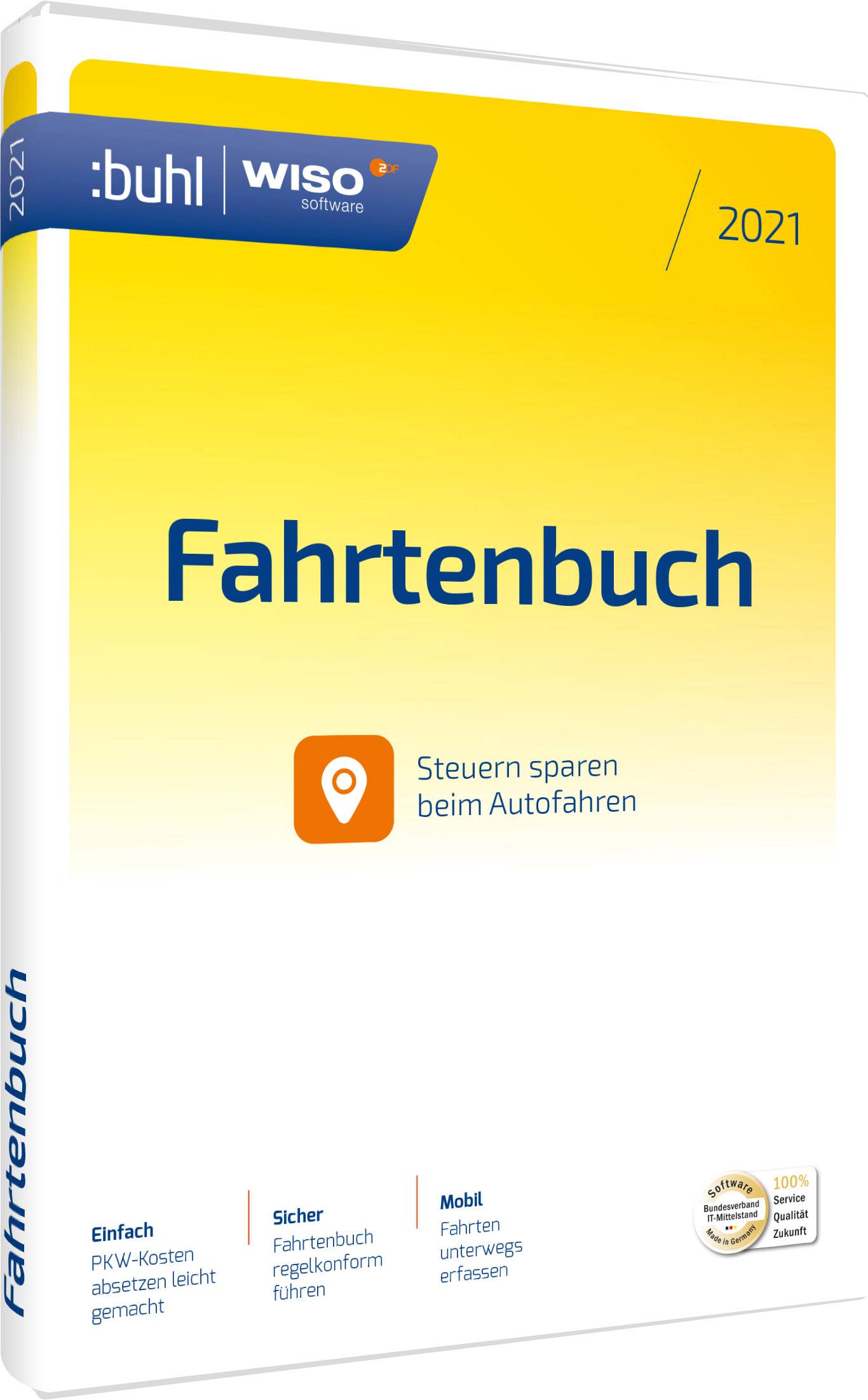 WISO Fahrtenbuch 2021 Jahreslizenz, 1 Lizenz Windows Finanz-Software