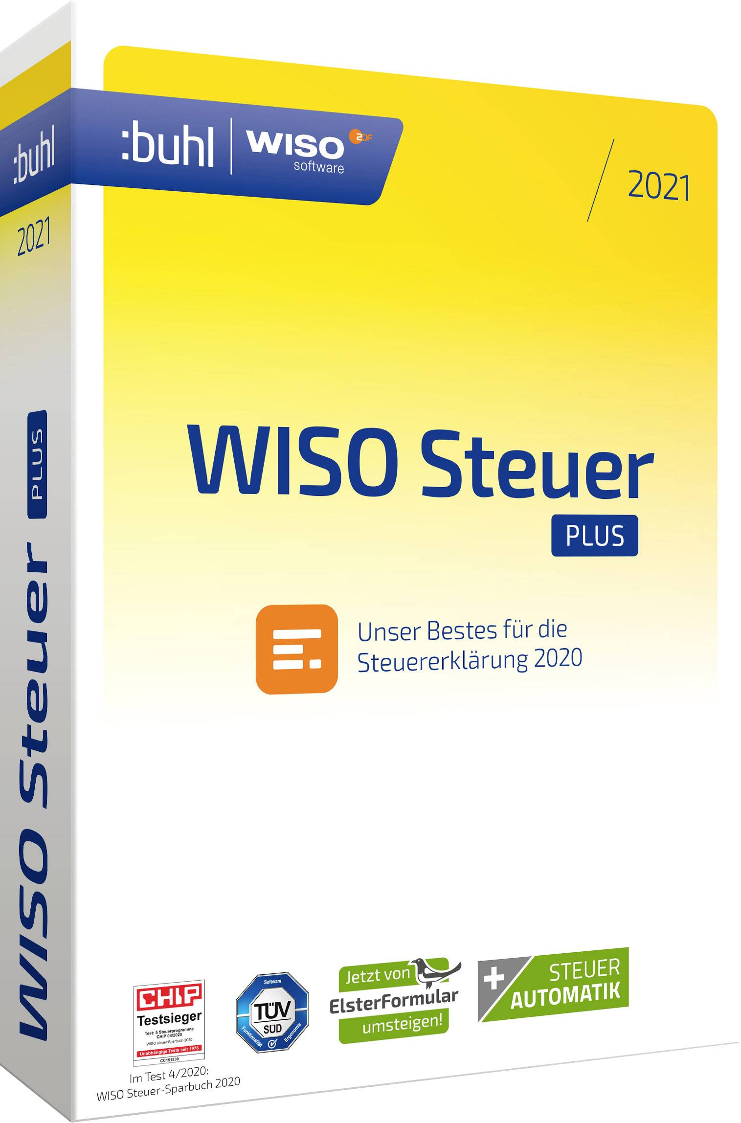 WISO Steuer Plus 2021 Jahreslizenz, 1 Lizenz Windows Steuer-Software