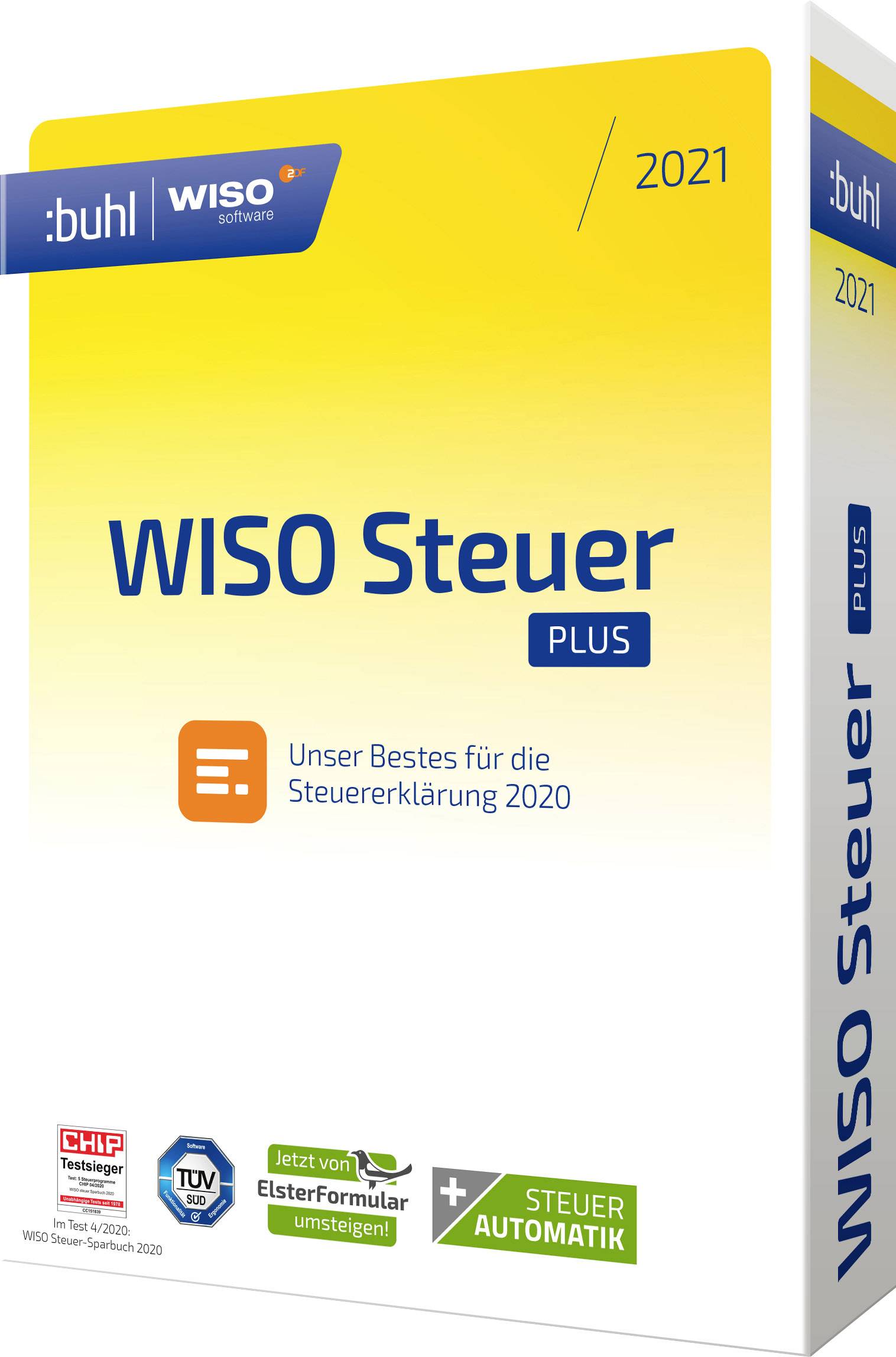 WISO Steuer Plus 2021 Jahreslizenz, 1 Lizenz Windows Steuer-Software