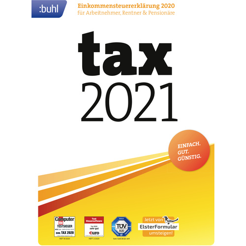 WISO tax 2021 Jahreslizenz, 1 Lizenz Windows Steuer-Software