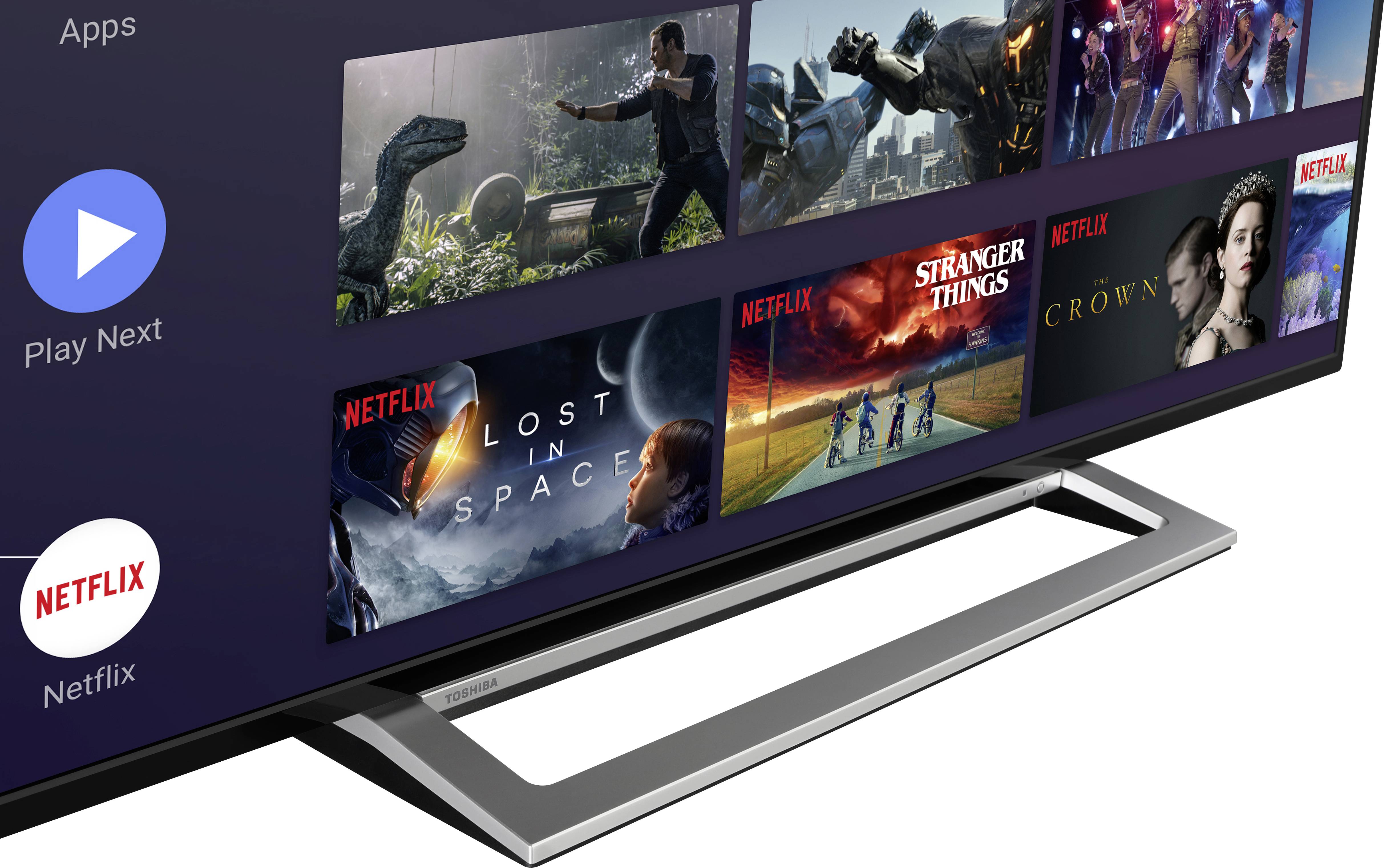 Toshiba 65UA3A63DG LED-TV 164 cm 65 Zoll EEK G (A - G) DVB-T2, DVB-C, DVB-S, UHD, Smart TV, WLAN, CI+ Schwarz, Silber