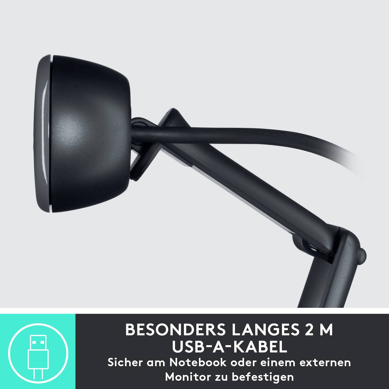 Logitech C505 HD-Webcam Klemm-Halterung