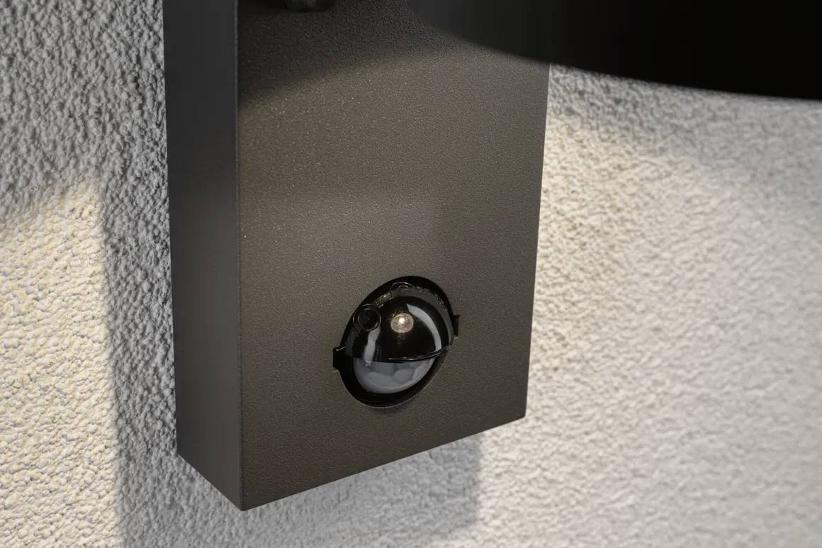 Paulmann Capea 94453 LED-Außenwandleuchte mit Bewegungsmelder 6W Grau