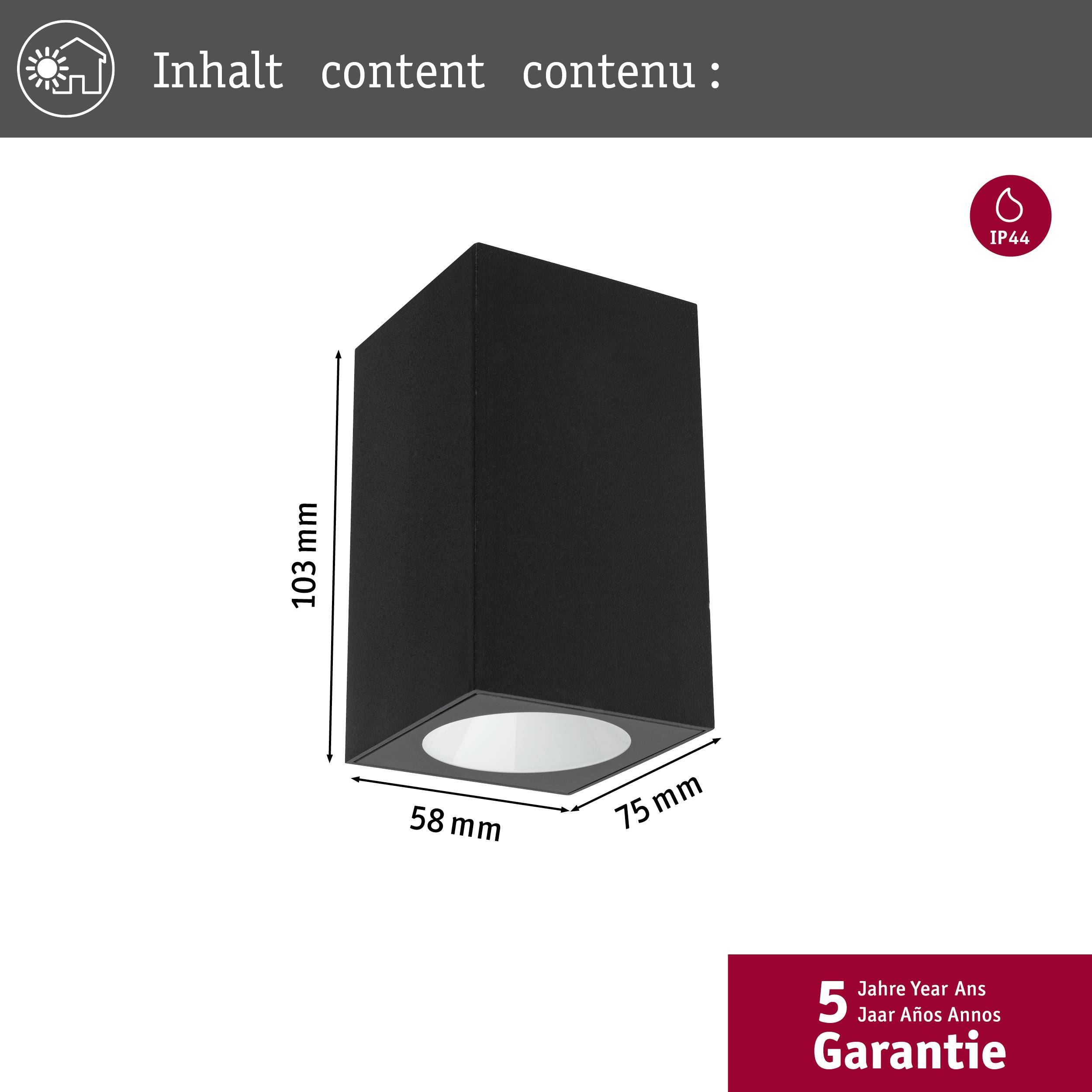 Paulmann Flame 94327 LED-Außenwandleuchte 3.8W Anthrazit