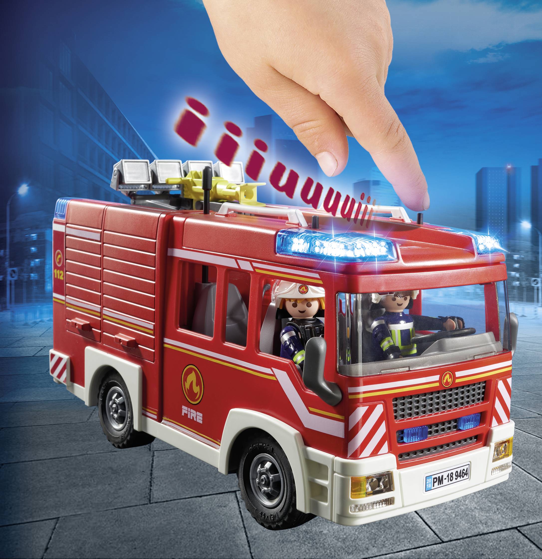 Playmobil 9464 City Action Brandweerpompwagen - Met Licht, Geluid & Waterkanon - Vanaf 5 Jaar