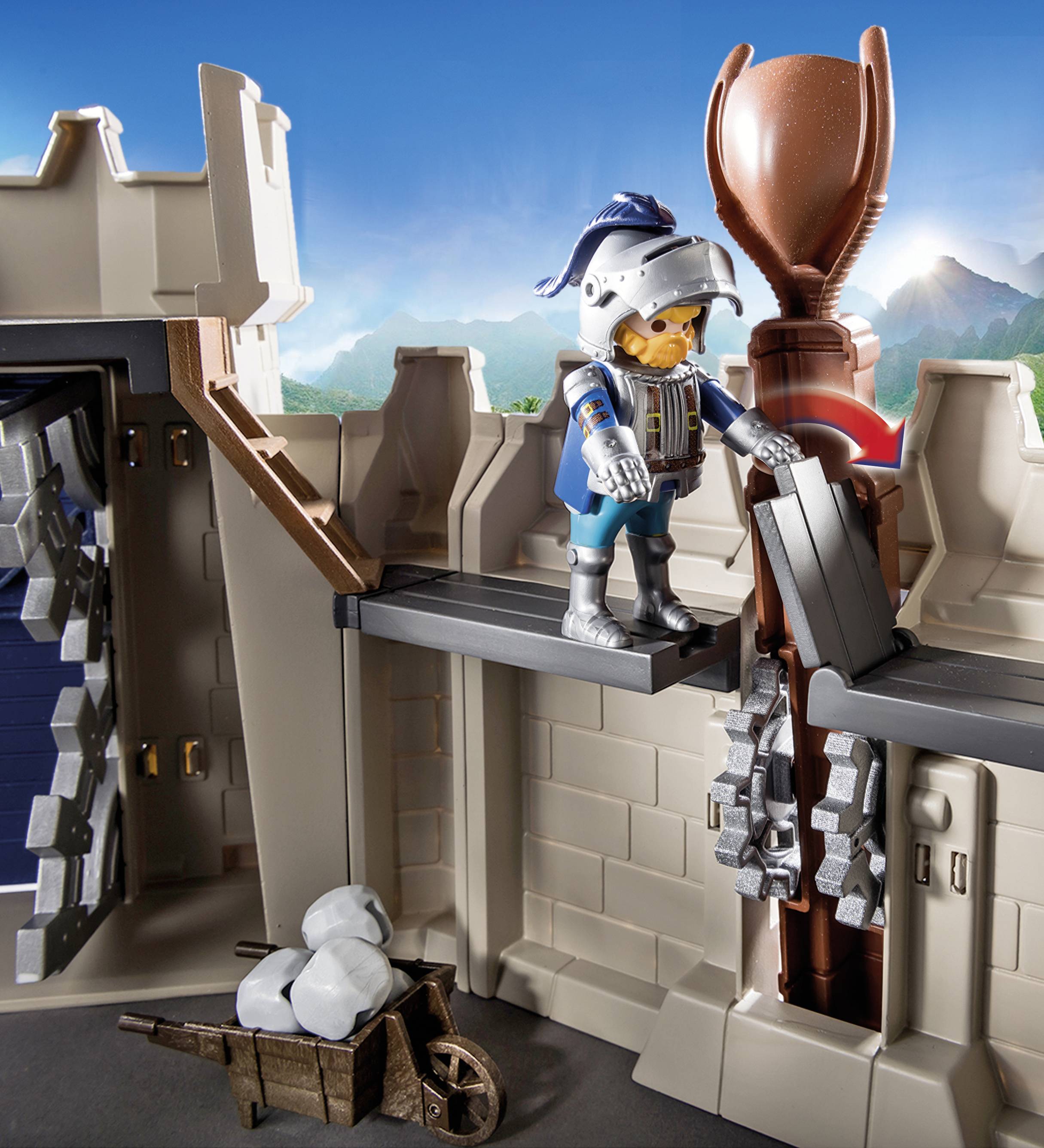 PLAYMOBIL Novelmore Große Burg (70220) – Mit Tor, Katapult, Balliste, Aufzug & Falltür, 374 Teile, Ab 8 Jahren