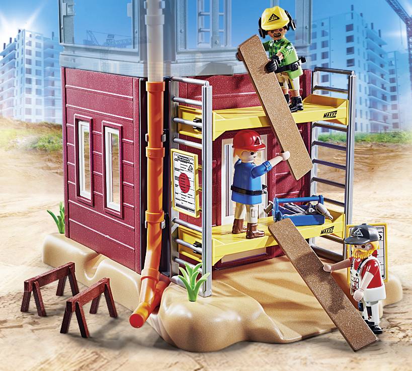 Playmobil® City Action Baugerüst mit Handwerkern 70446