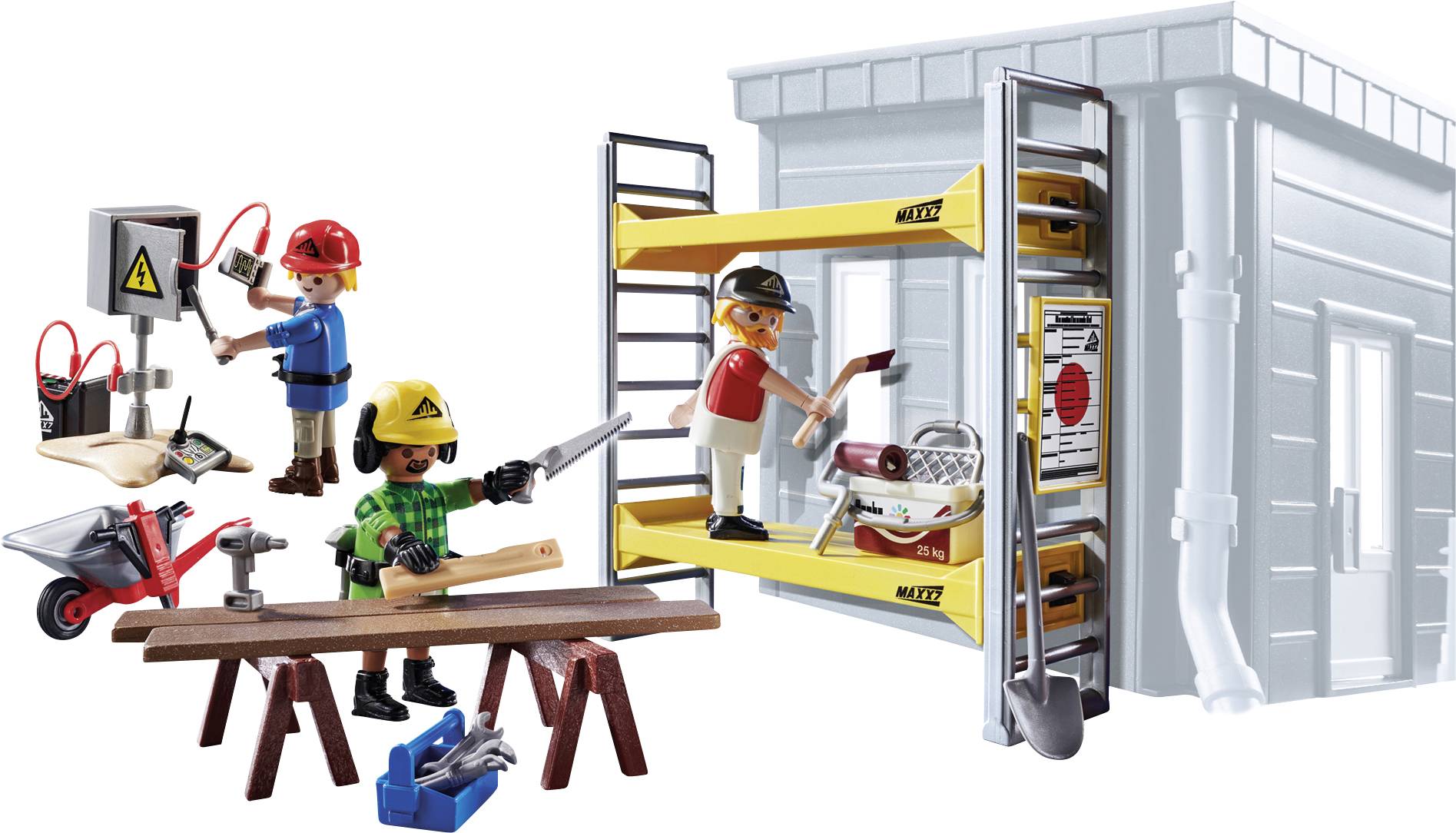 Playmobil® City Action Baugerüst mit Handwerkern 70446