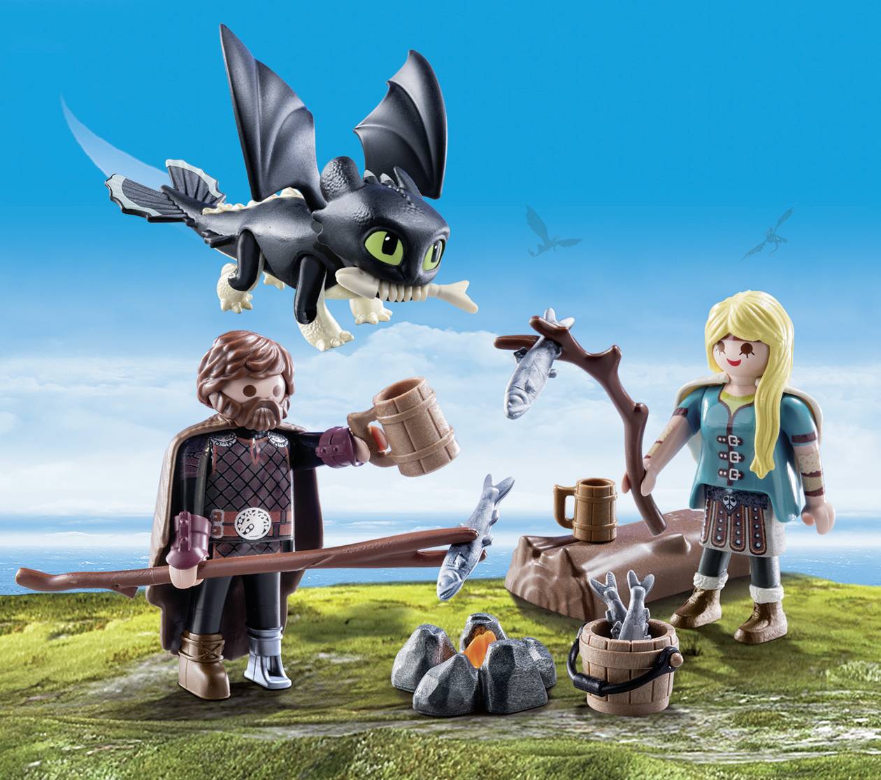 Playmobil® Dragons Hicks und Astrid mit Babydrachen 70040