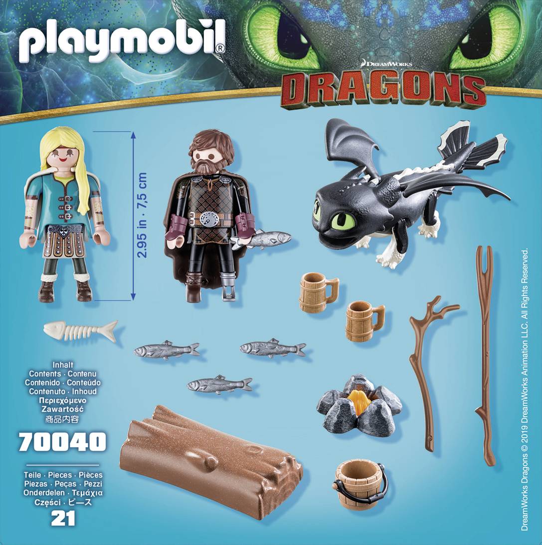 Playmobil® Dragons Hicks und Astrid mit Babydrachen 70040