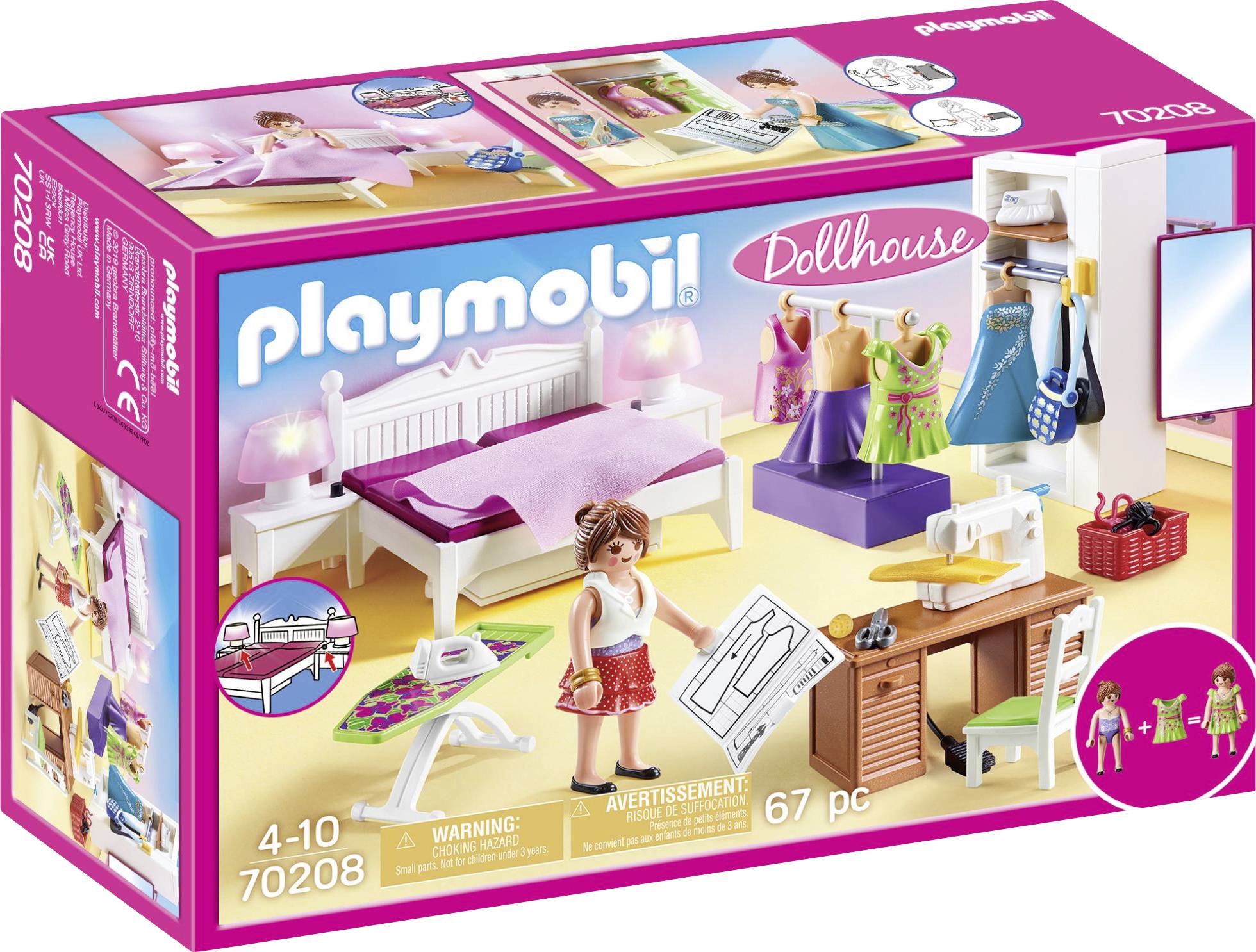 Playmobil® Dollhouse Schlafzimmer mit Nähecke 70208