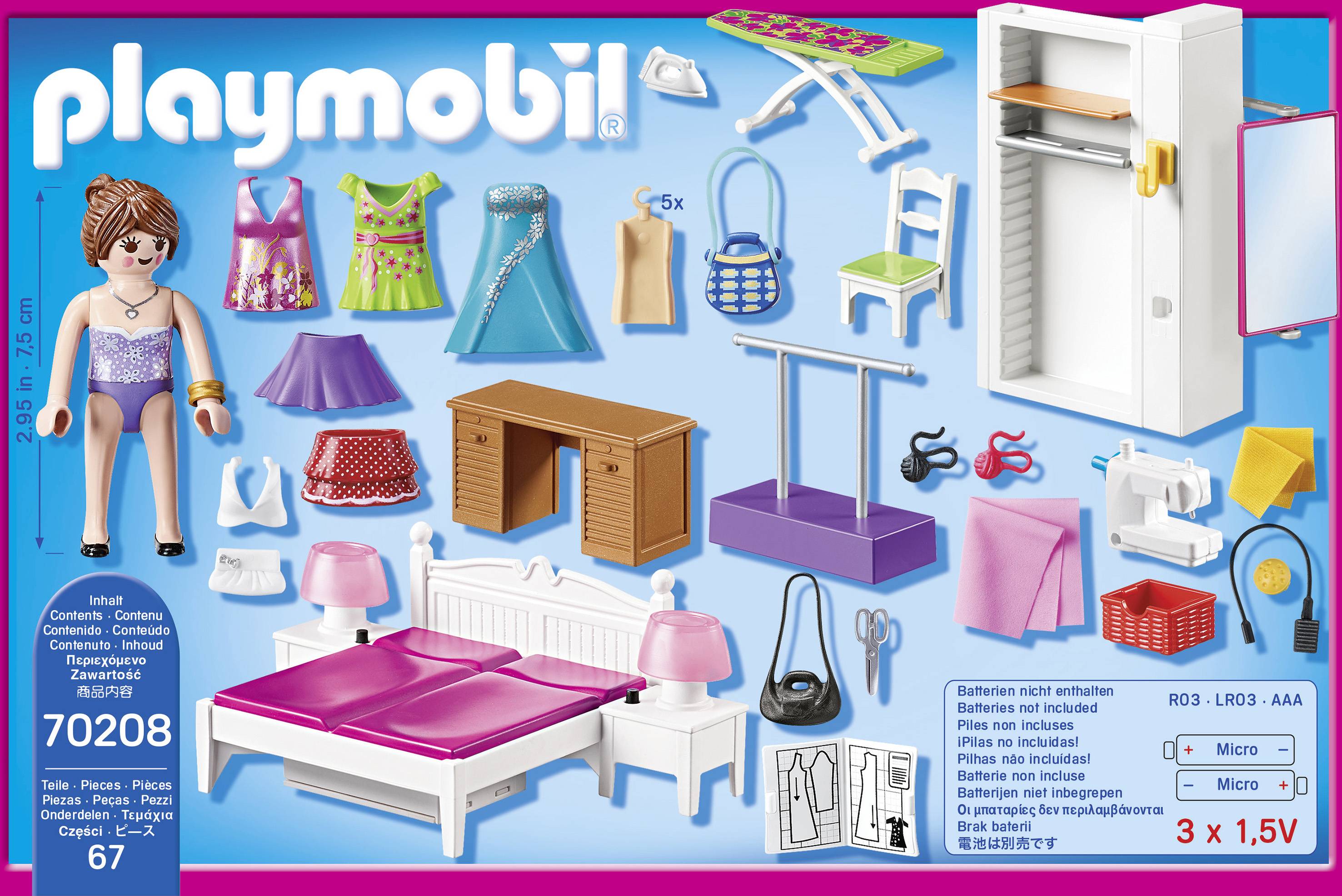 Playmobil® Dollhouse Schlafzimmer mit Nähecke 70208