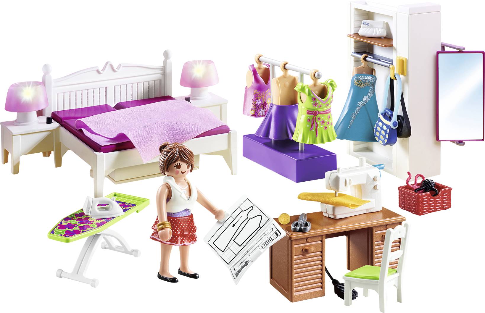 Playmobil® Dollhouse Schlafzimmer mit Nähecke 70208