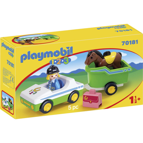Playmobil® 123 PKW mit Pferdeanhänger 70181