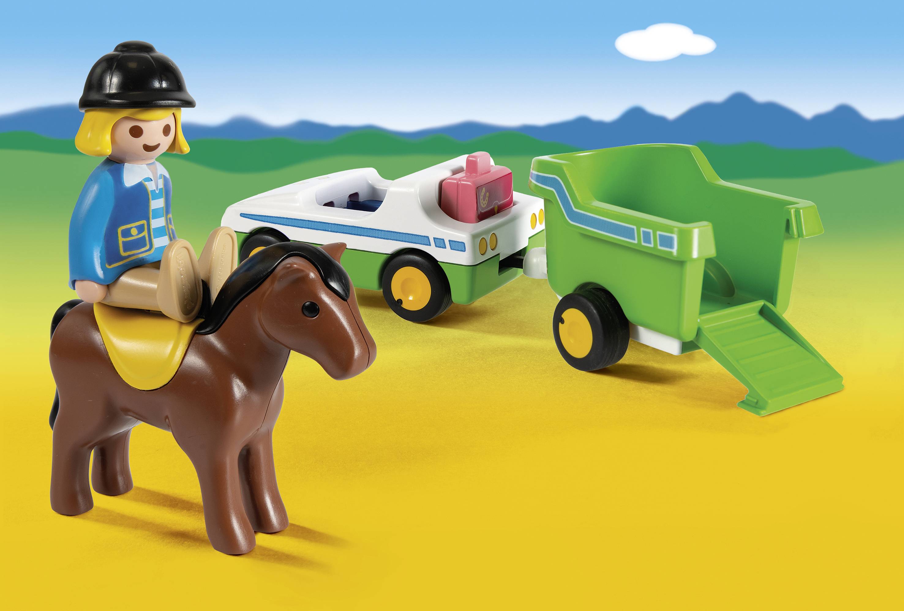 Playmobil® 123 PKW mit Pferdeanhänger 70181