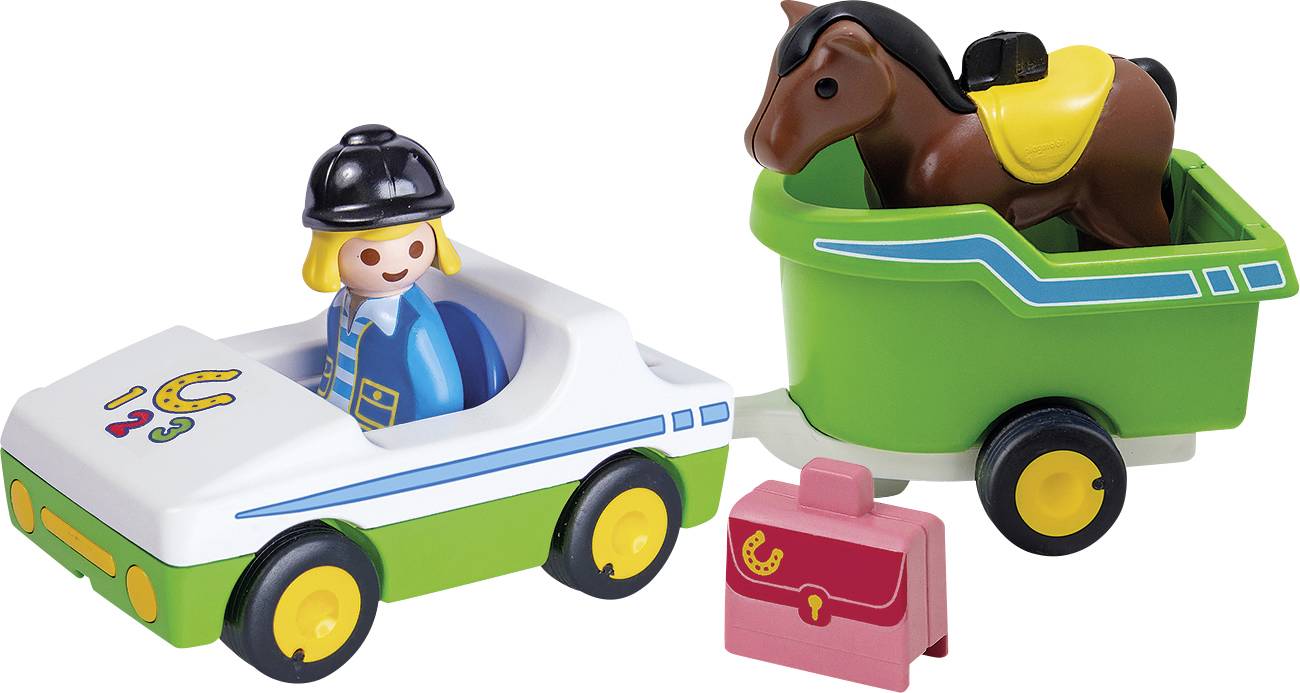 Playmobil® 123 PKW mit Pferdeanhänger 70181