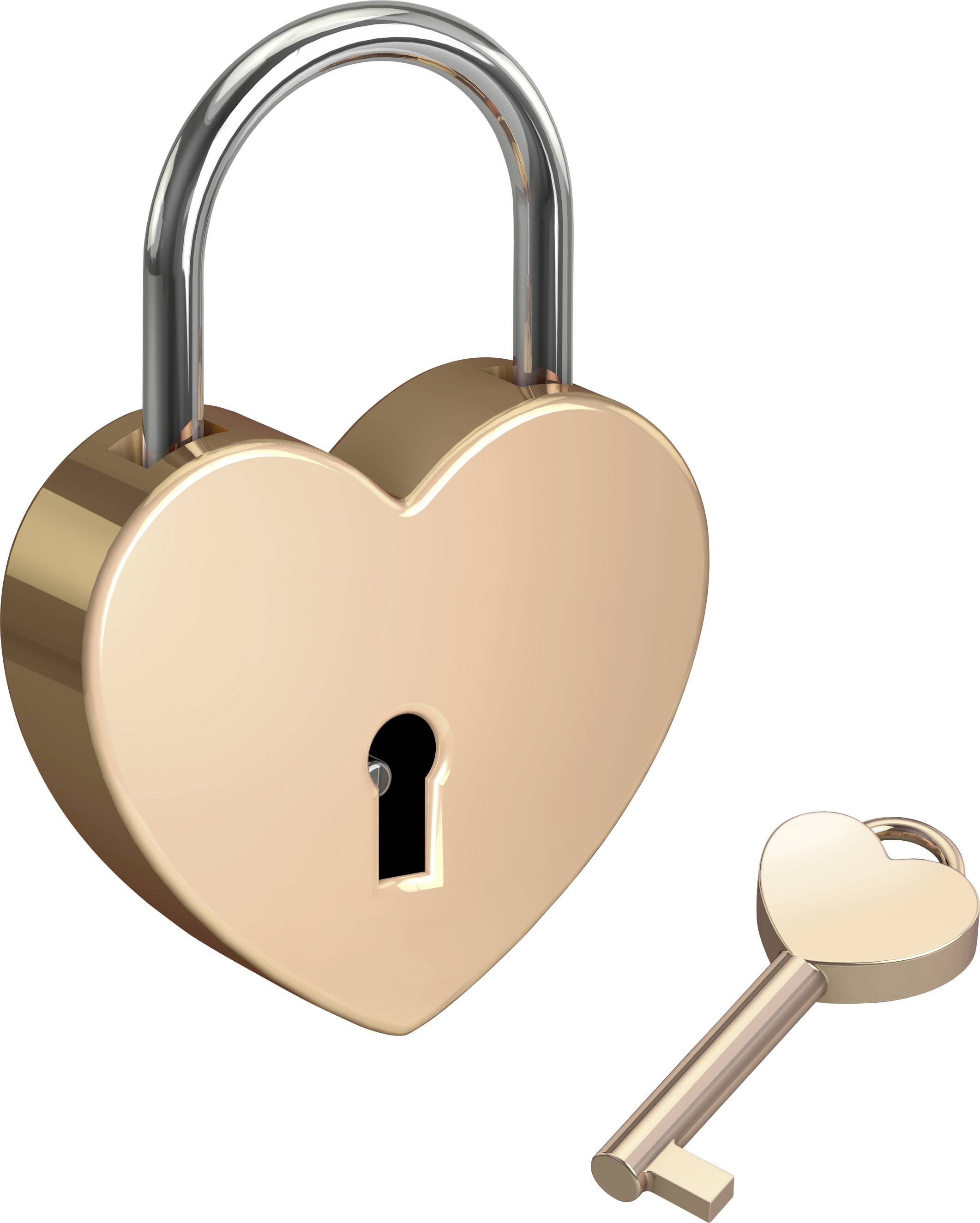 Basi 0006-0702 Vorhängeschloss 45mm Liebesschloss Rose