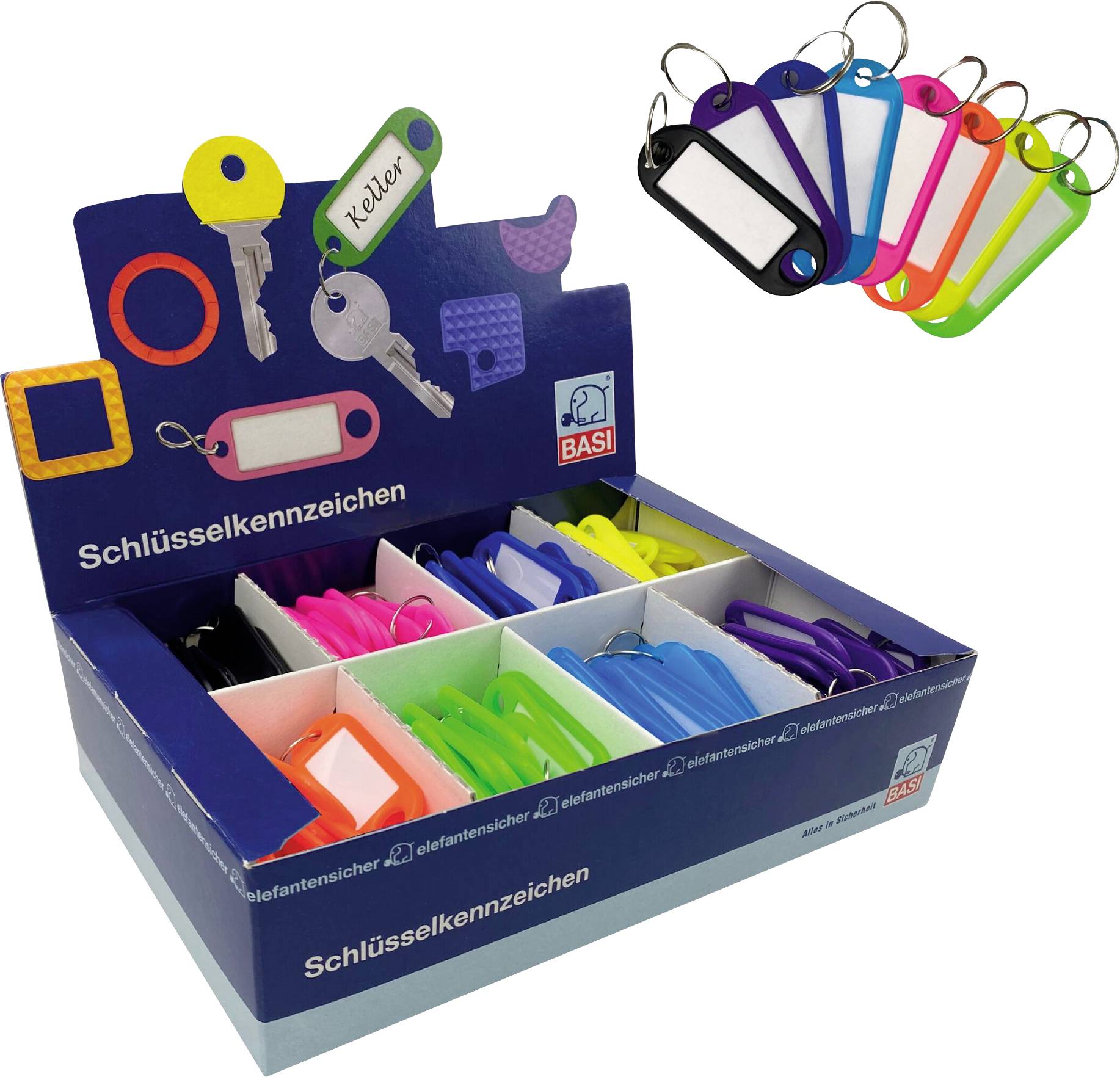 Basi Schlüsselanhänger 8510-9010 8-farbig 1 Set