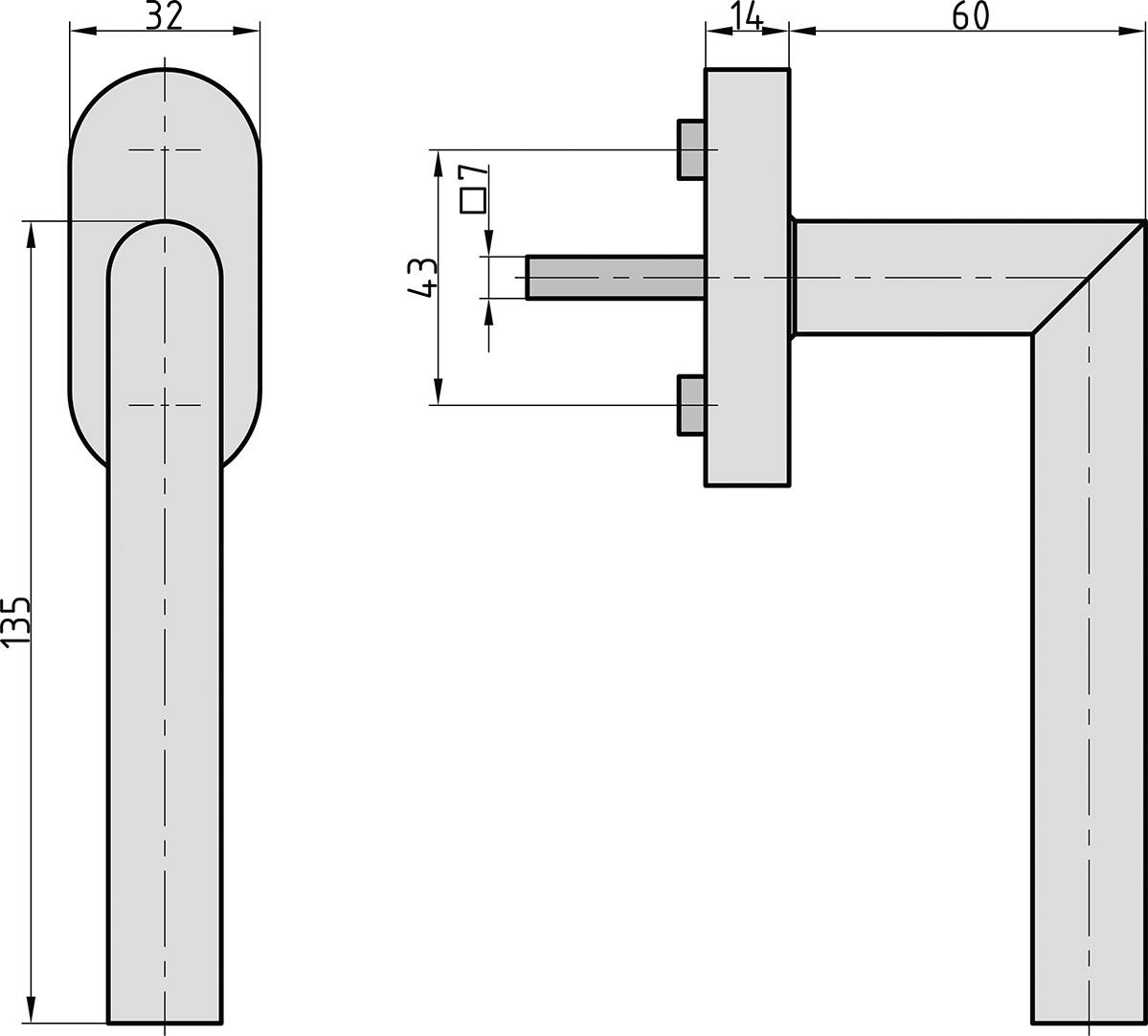 Basi 7308-1008 Fenstergriff