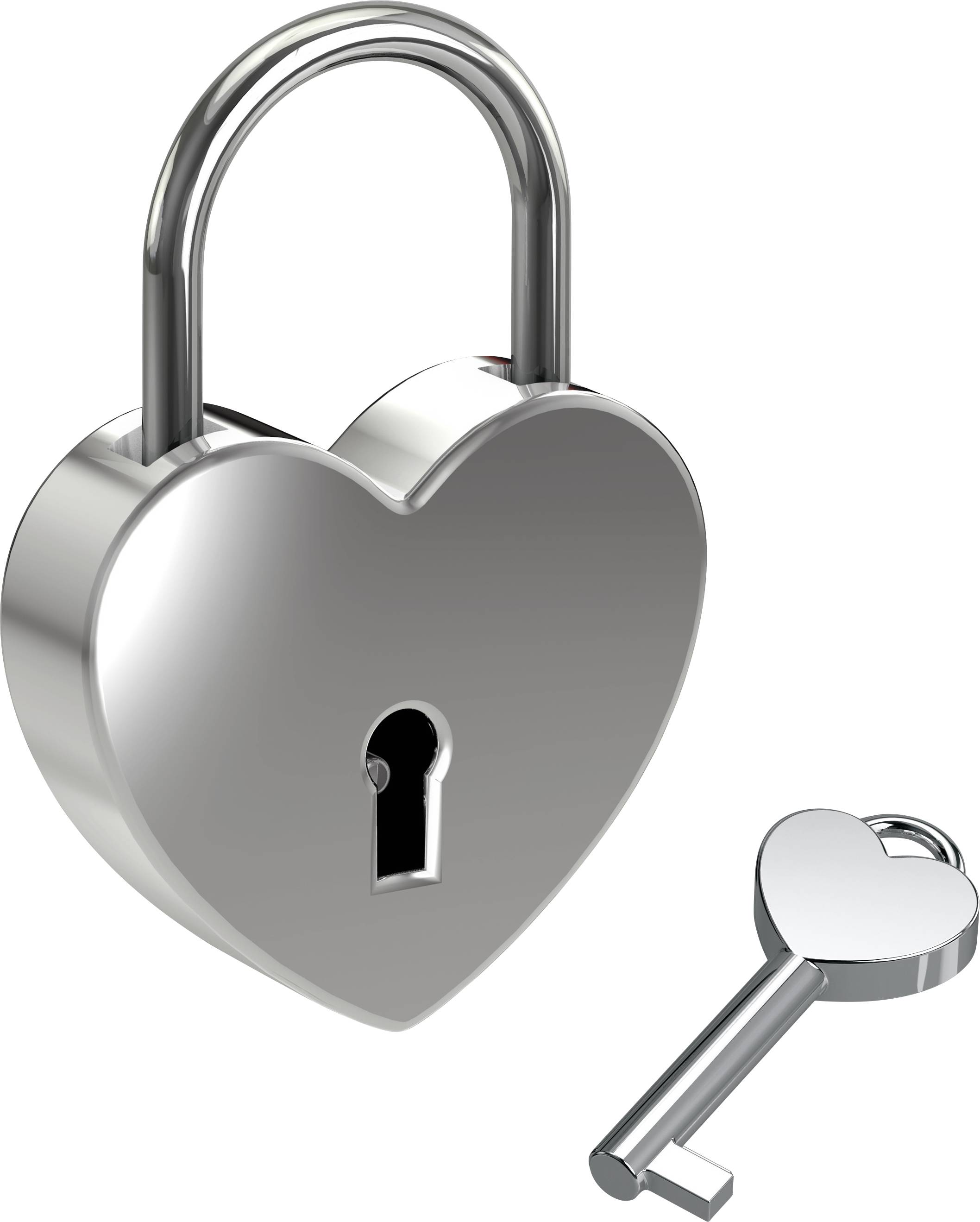 Basi 0006-0700 Vorhängeschloss 45mm Liebesschloss Silber