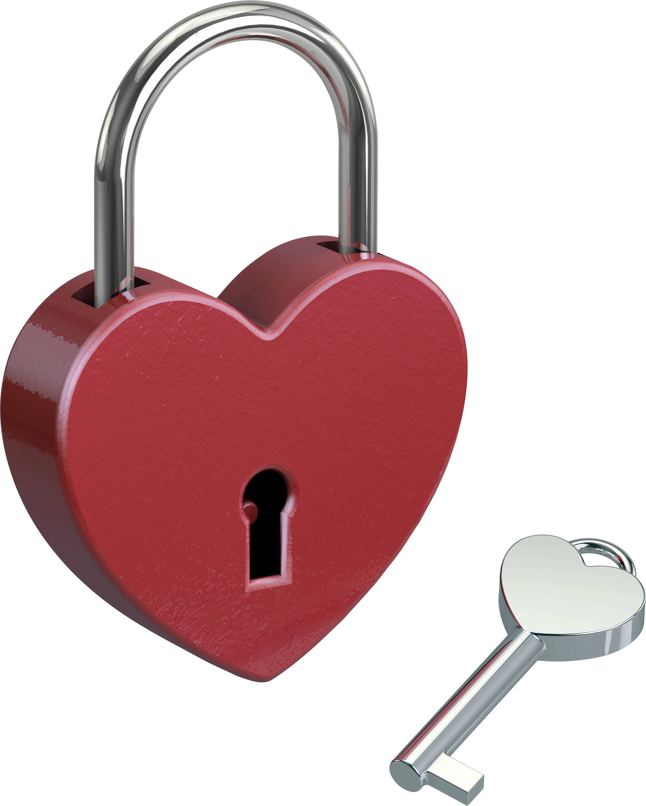 Basi 0006-0703 Vorhängeschloss 45mm Liebesschloss Rot