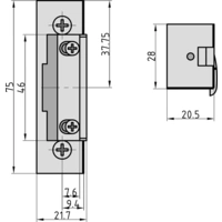 Basi 9200-0010 Elektrischer Türöffner mit Entriegelung Basi 9200-0010 Elektrischer Türöffner mit Entriegelung