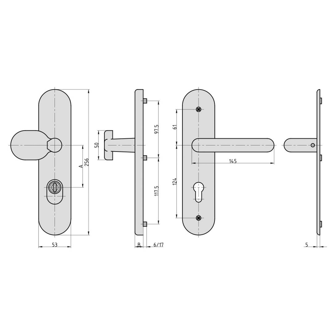 Basi 7509-0308 Edelstahl-Schutzbeschlag