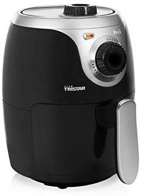 Tristar Heißluft-Fritteuse 2 l 1000 W Überhitzungsschutz, Antihaftbeschichtung, mit Konvektion, Timerfunktion, BPA-frei Schwarz, Silber