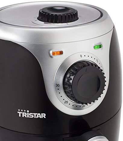 Tristar Heißluft-Fritteuse 2 l 1000 W Überhitzungsschutz, Antihaftbeschichtung, mit Konvektion, Timerfunktion, BPA-frei Schwarz, Silber