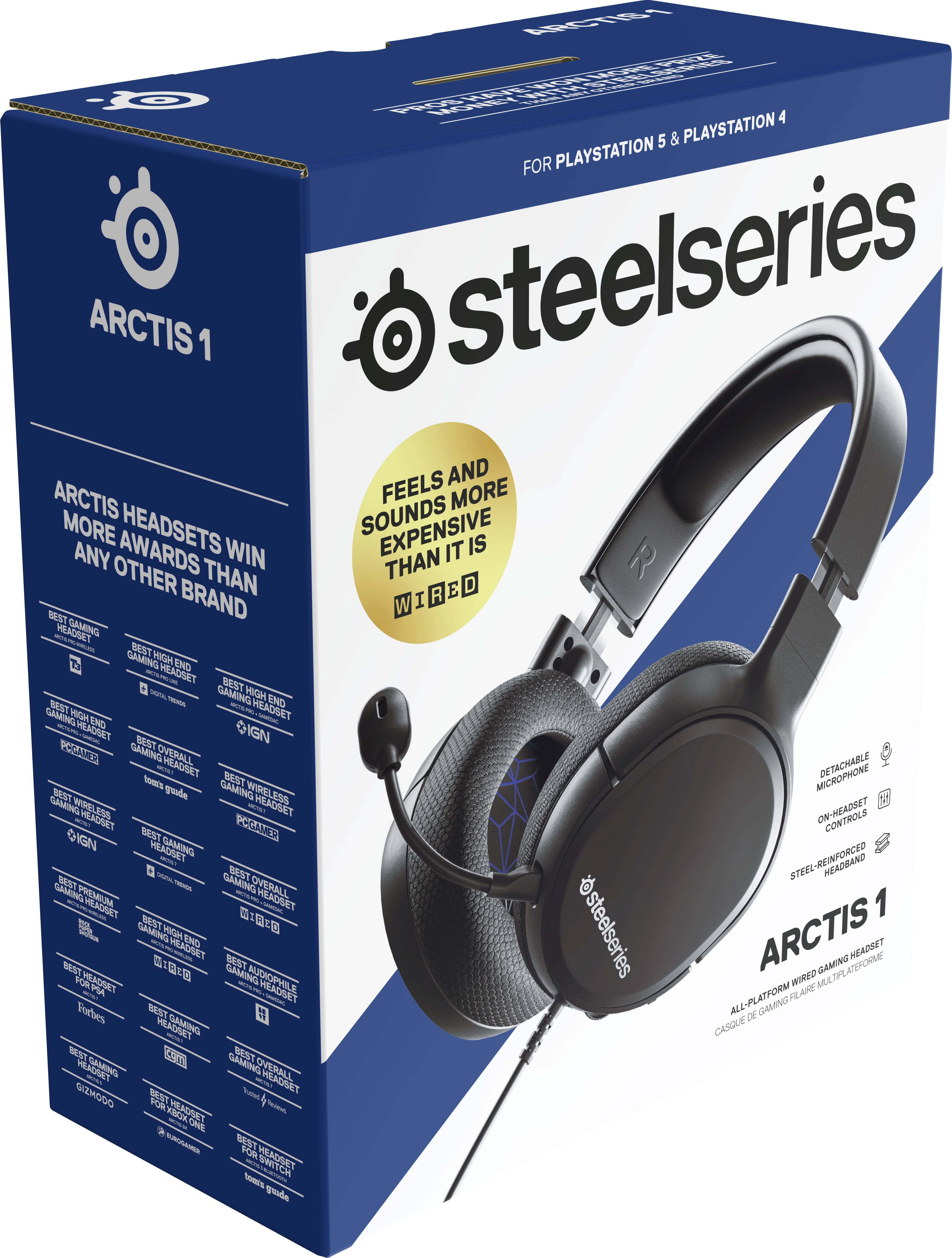 Steelseries Arctis 1 Gaming Over Ear Headset kabelgebunden Stereo Schwarz Mikrofon-Rauschunterdrück