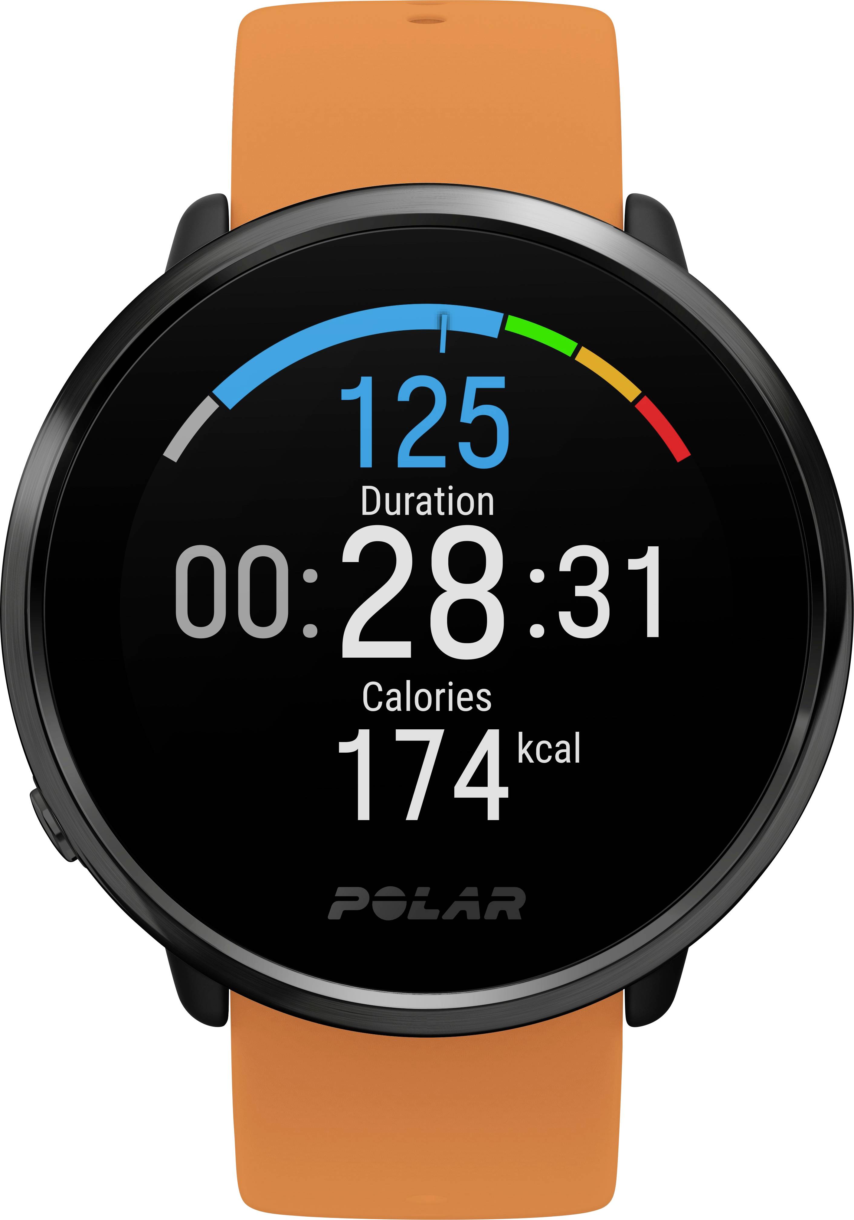 Polar Ignite Pulsuhr mit integriertem Sensor 43mm M/L Orange