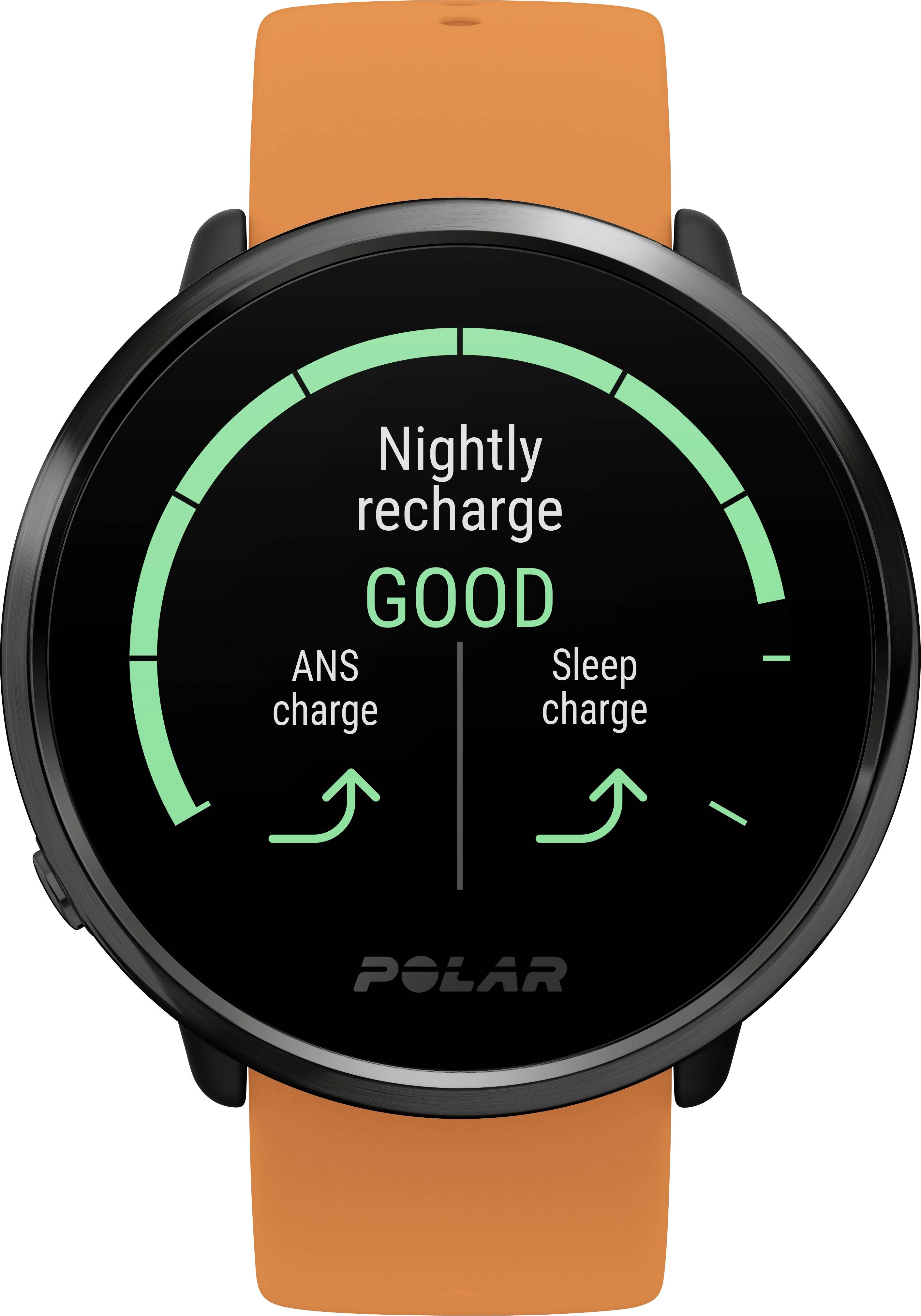 Polar Ignite Pulsuhr mit integriertem Sensor 43mm M/L Orange