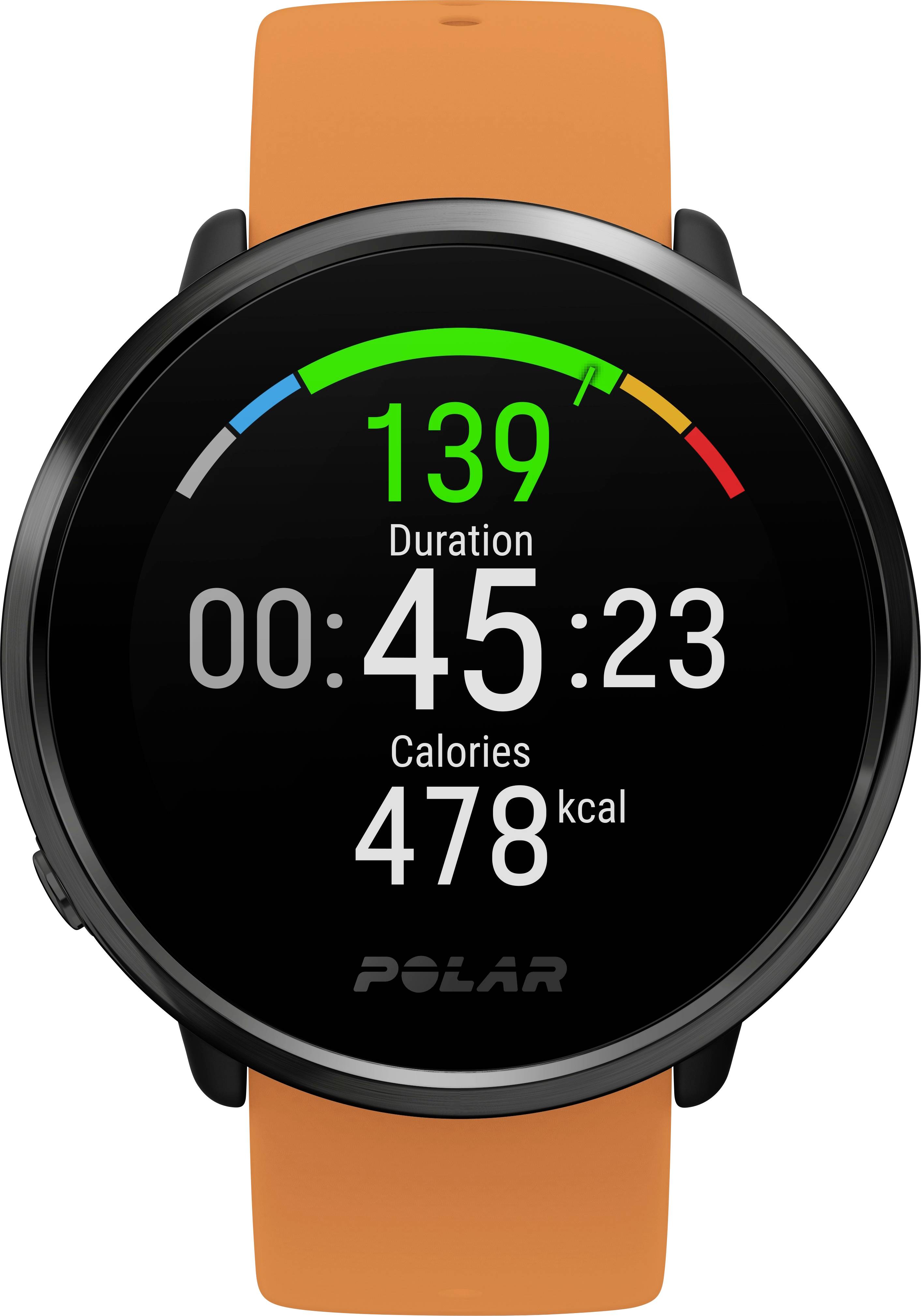 Polar Ignite Pulsuhr mit integriertem Sensor 43mm M/L Orange