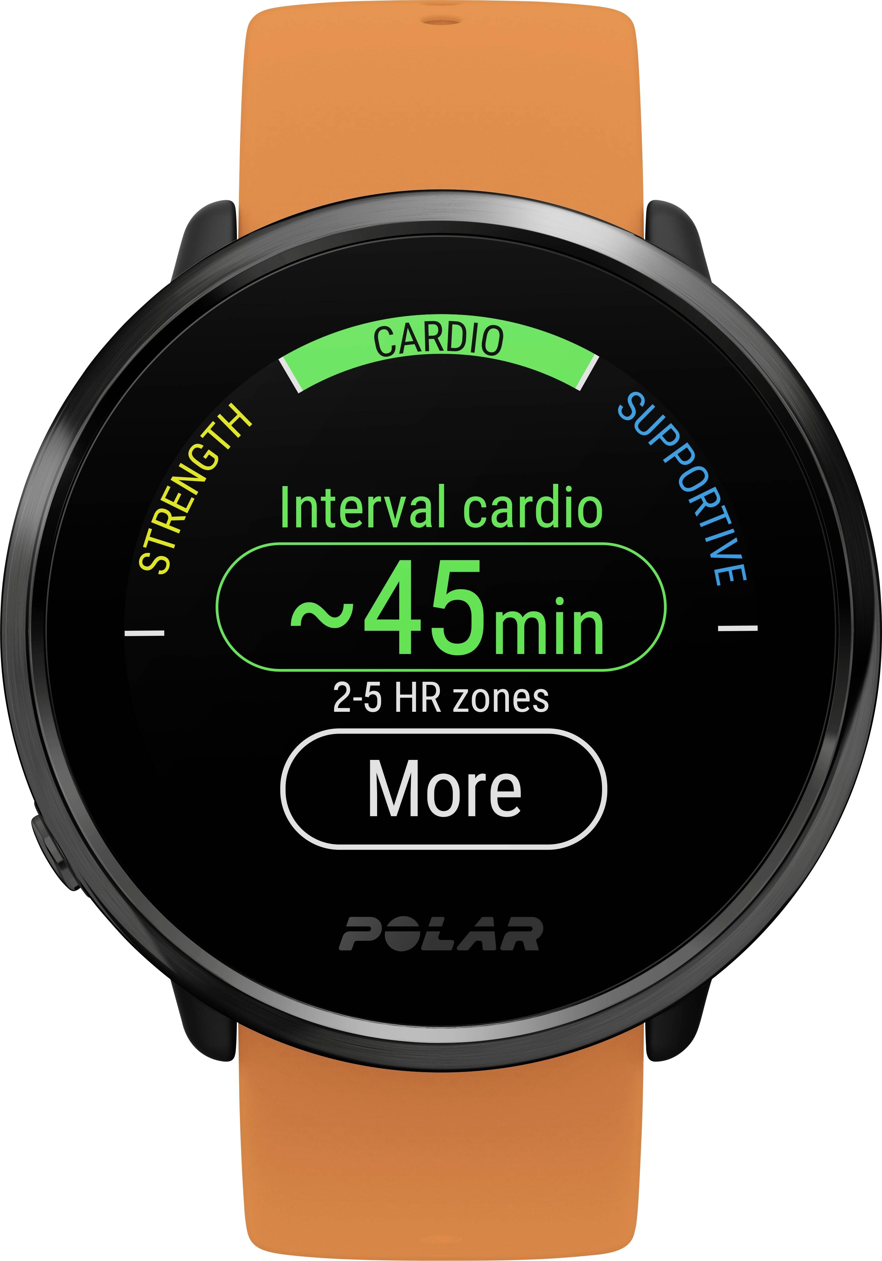 Polar Ignite Pulsuhr mit integriertem Sensor 43mm M/L Orange