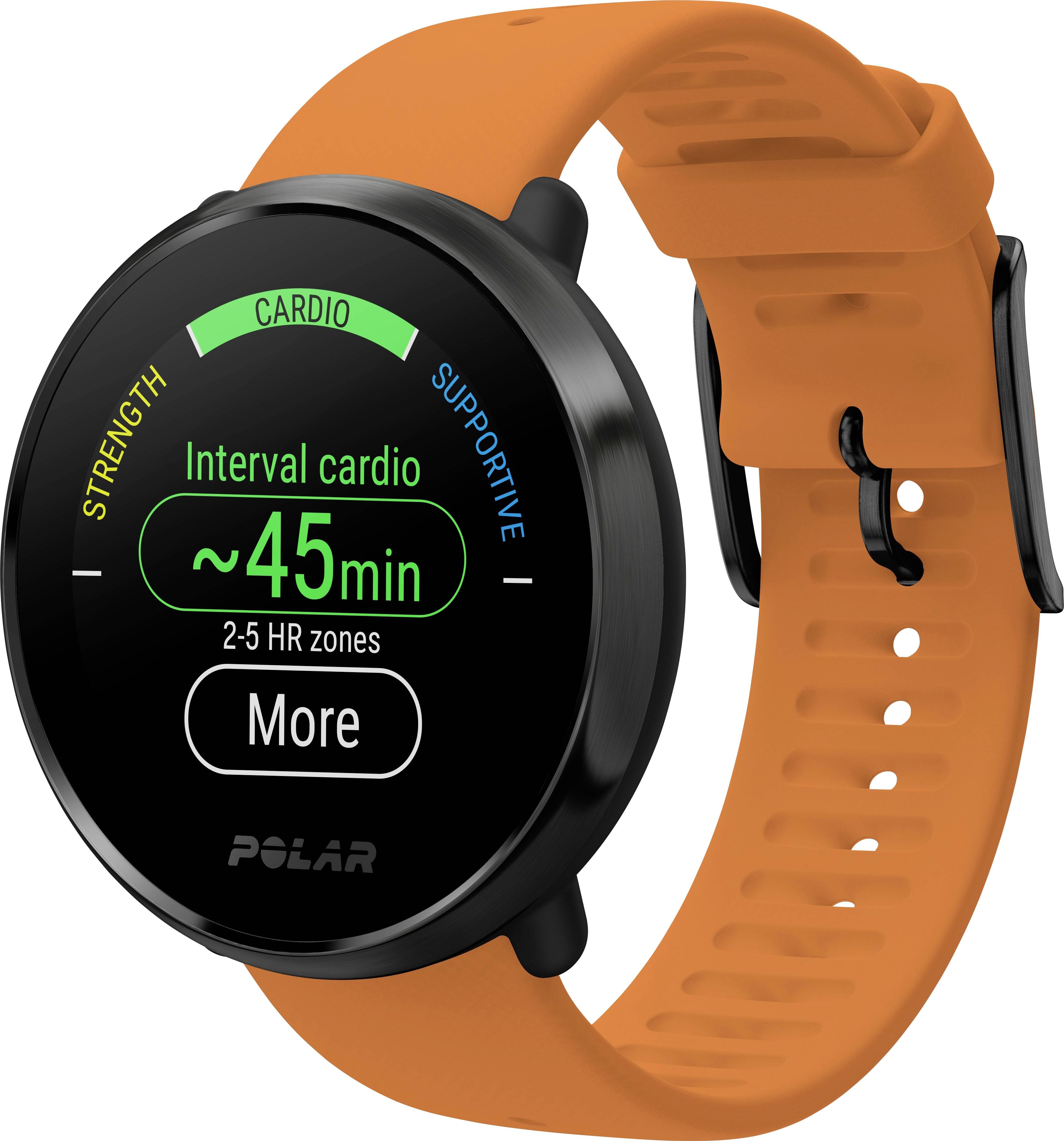 Polar Ignite Pulsuhr mit integriertem Sensor 43mm M/L Orange