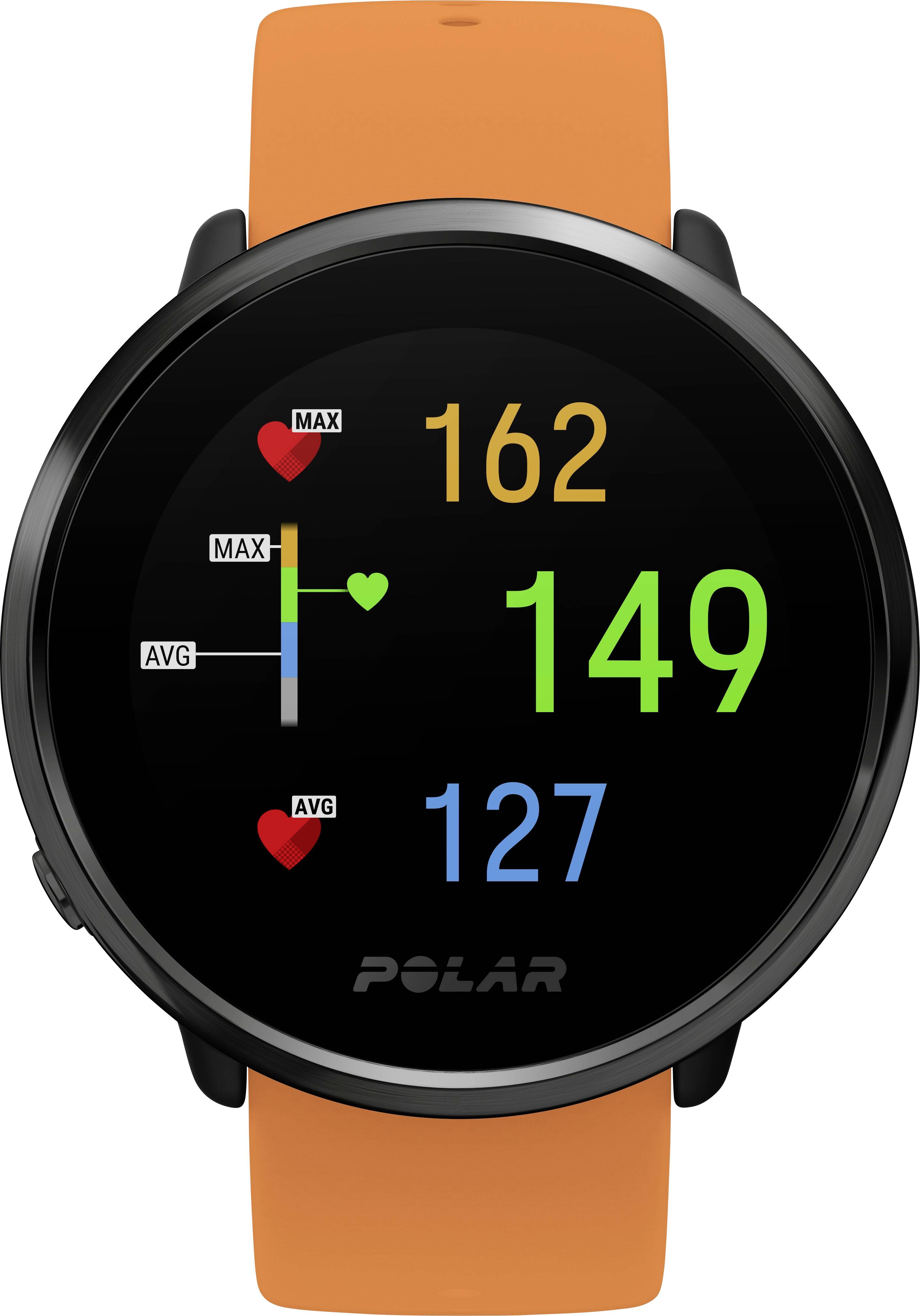 Polar Ignite Pulsuhr mit integriertem Sensor 43mm M/L Orange