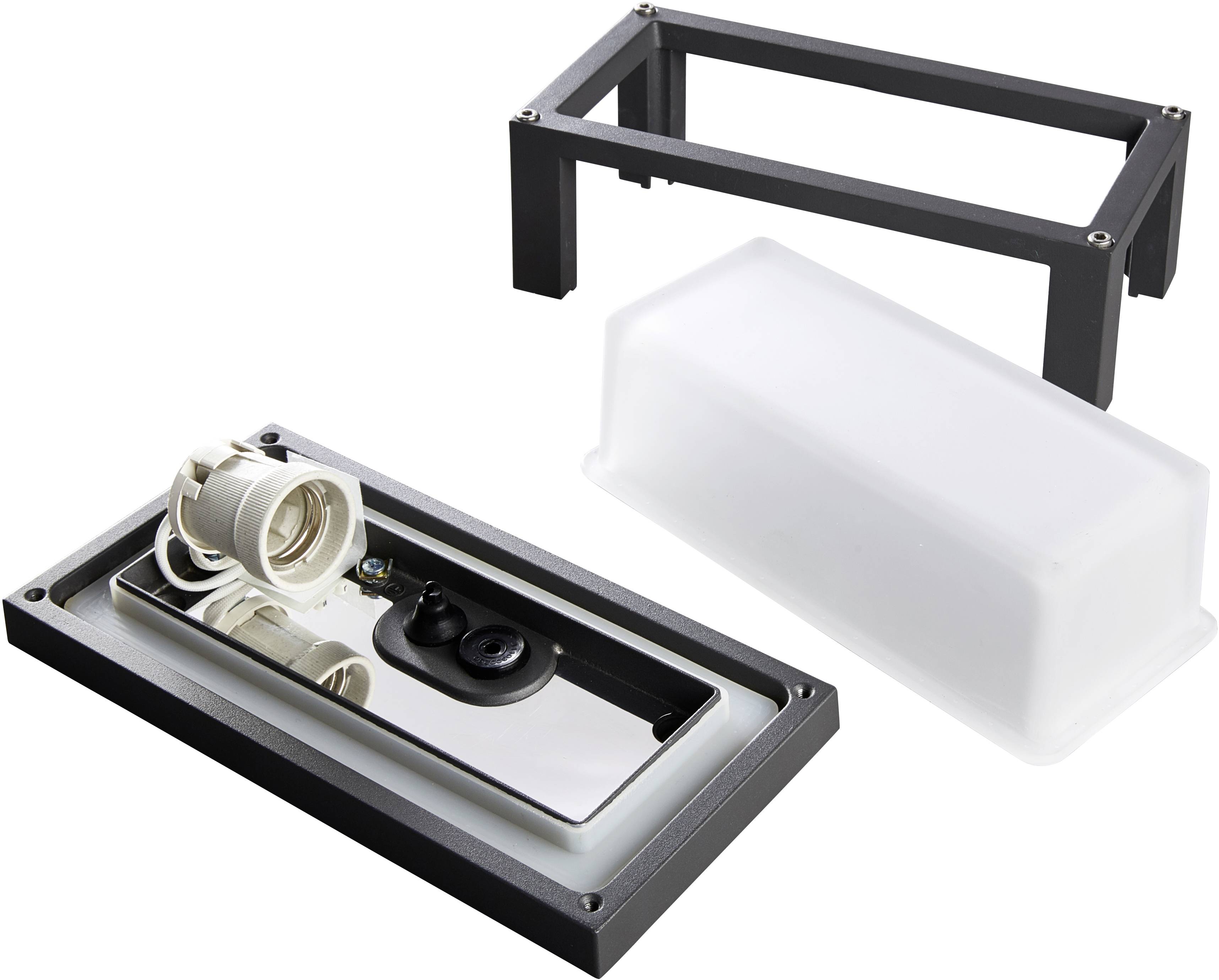 Heitronic Sevilla 500613 Wandleuchte E27 7W Anthrazit